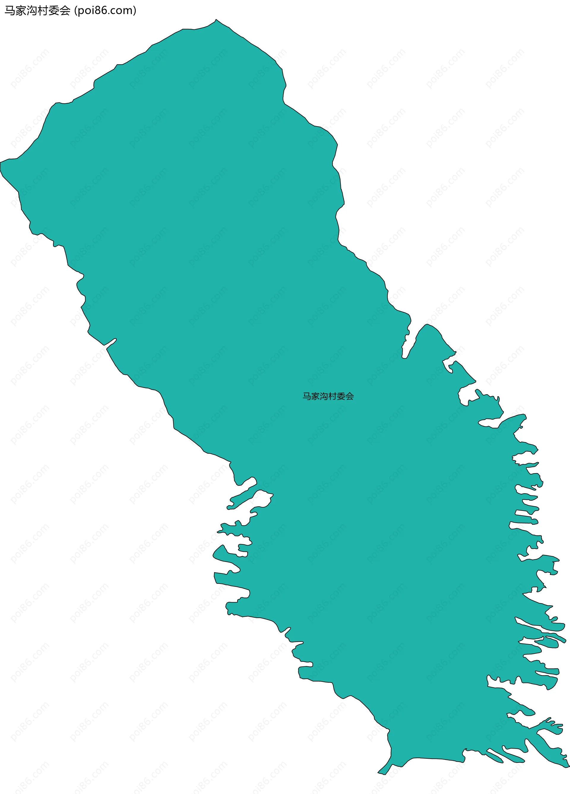 马家沟村委会边界地图