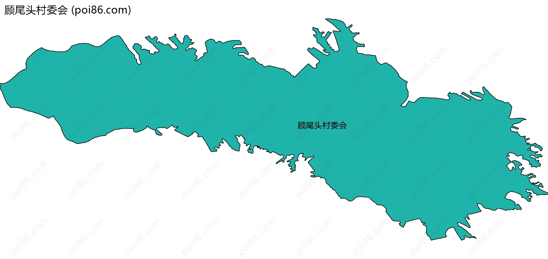 顾尾头村委会边界地图
