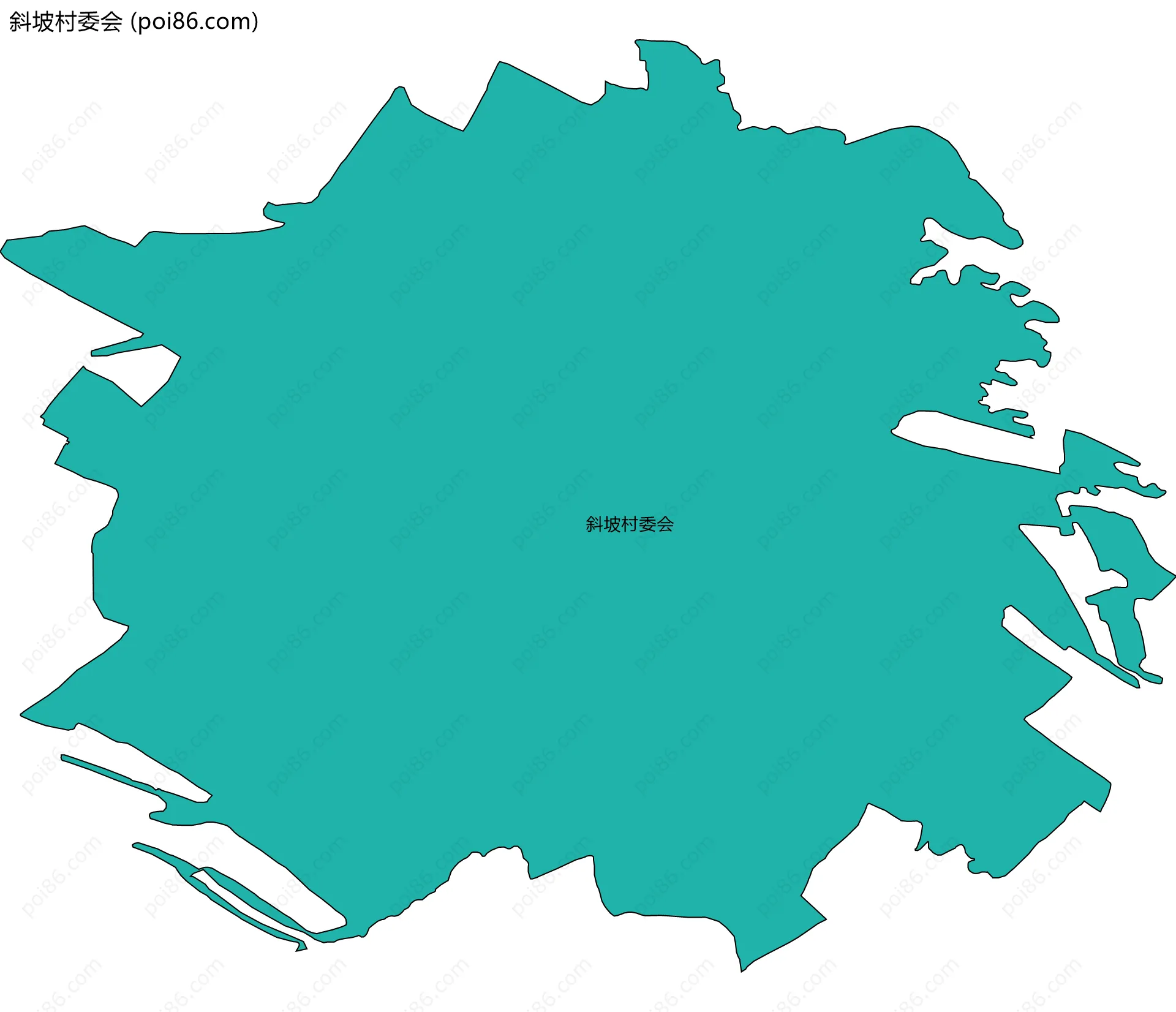 斜坡村委会边界地图