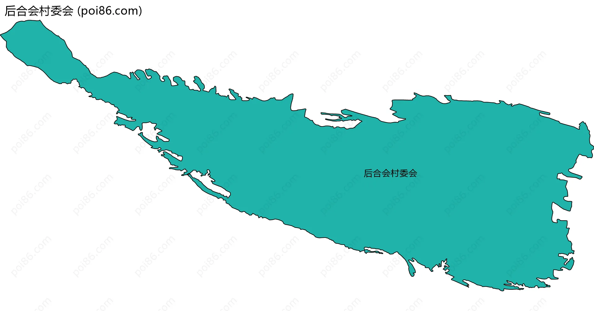 后合会村委会边界地图