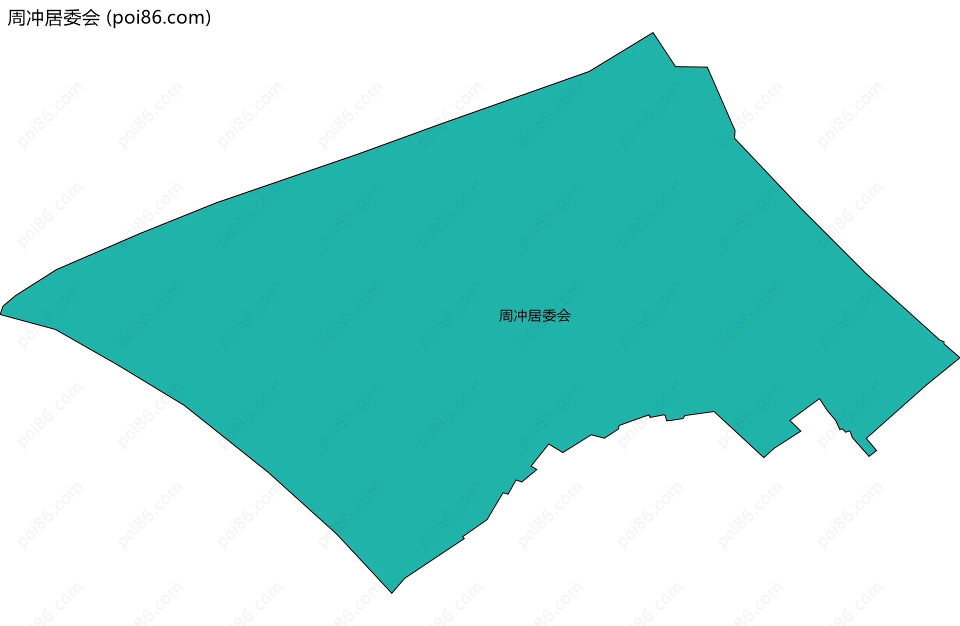 周冲居委会边界地图