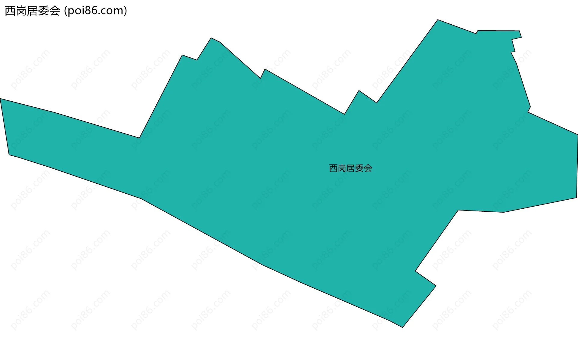 西岗居委会边界地图