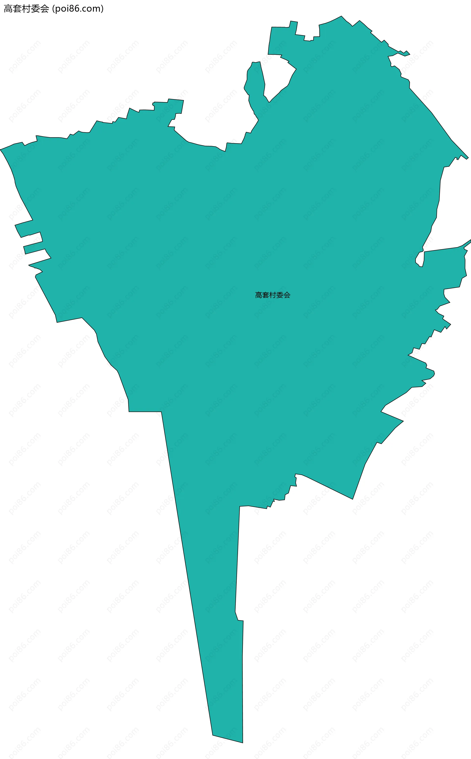 高套村委会边界地图