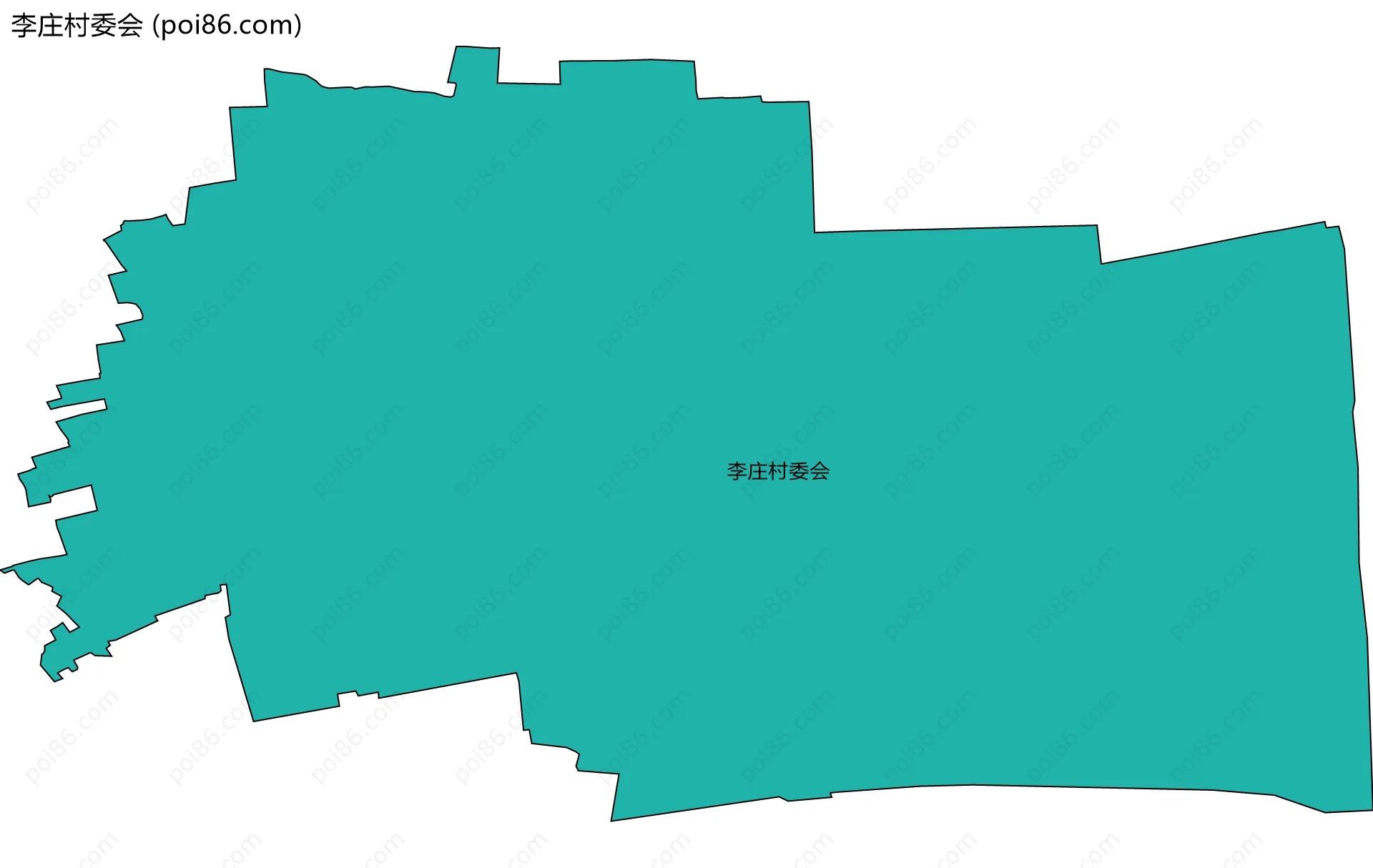 李庄村委会边界地图