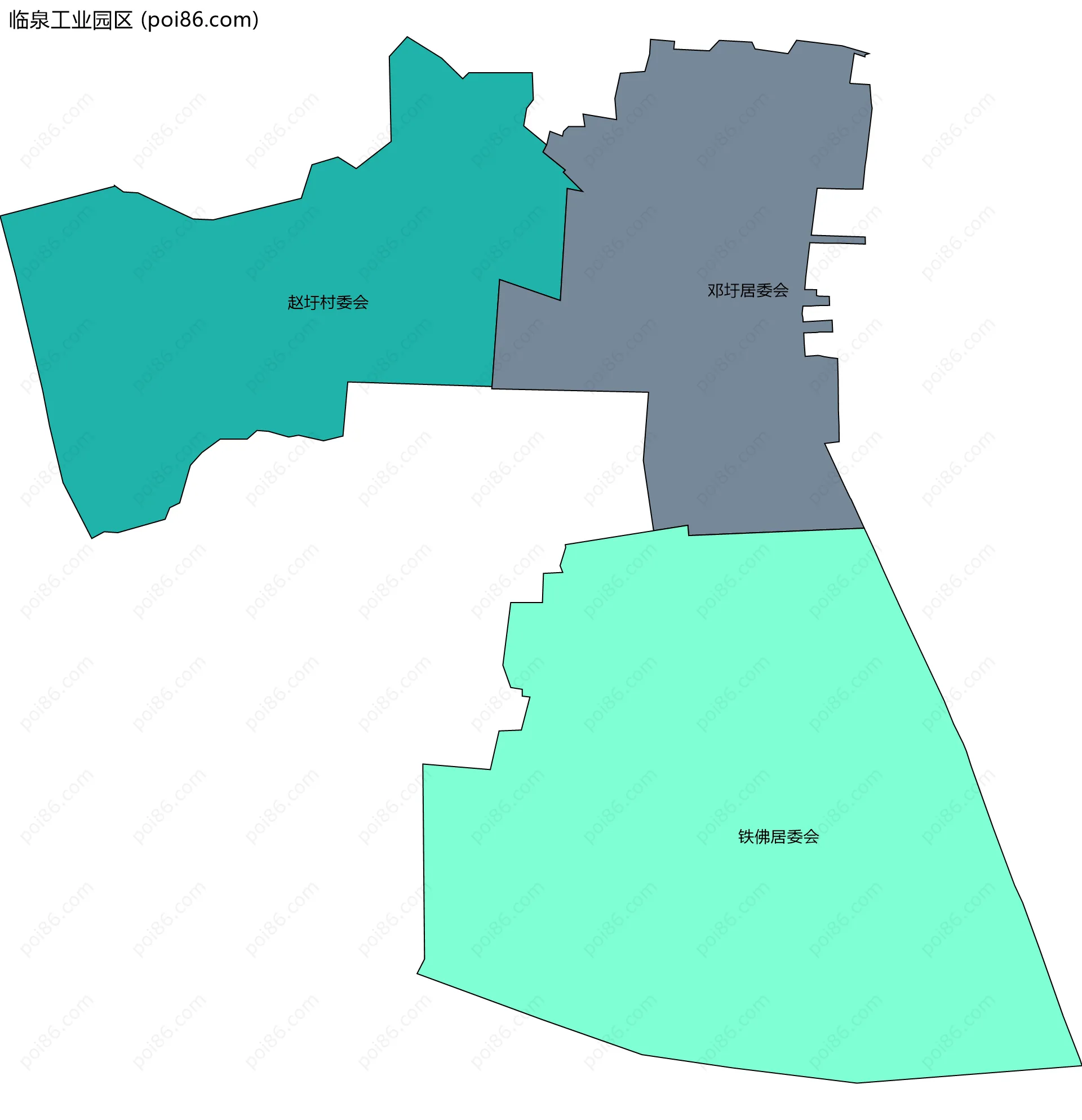 临泉工业园区边界地图(五级行政区划)