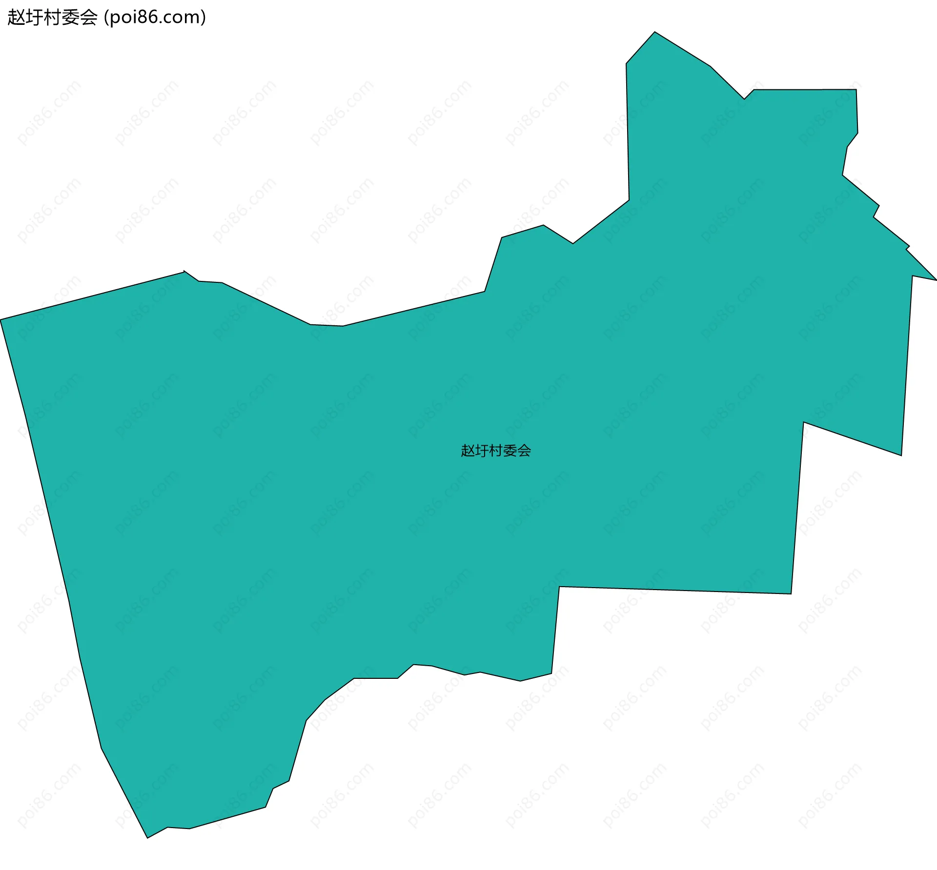 赵圩村委会边界地图