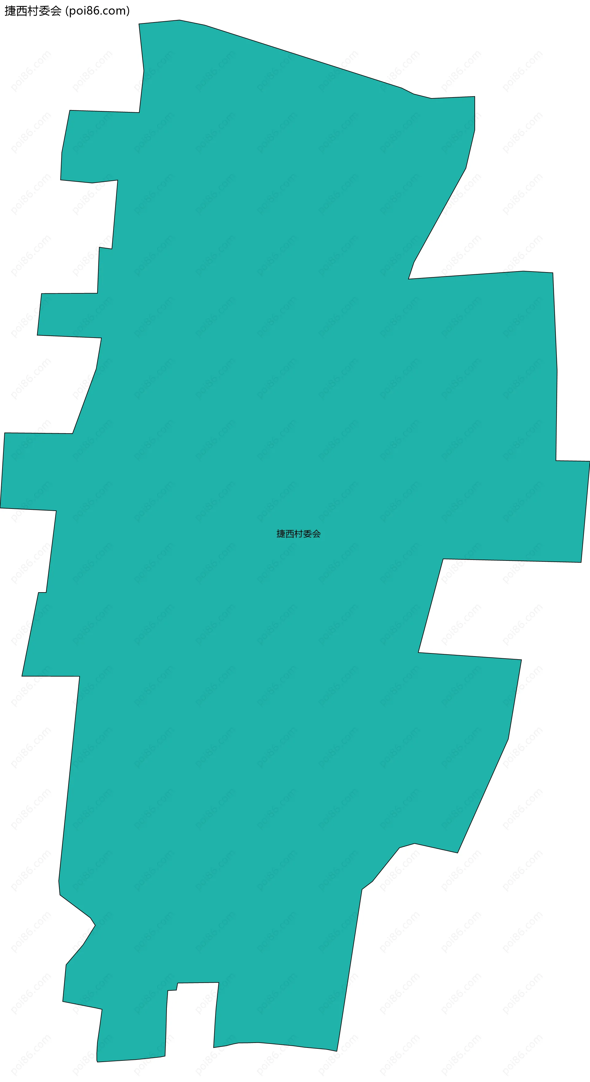 捷西村委会边界地图