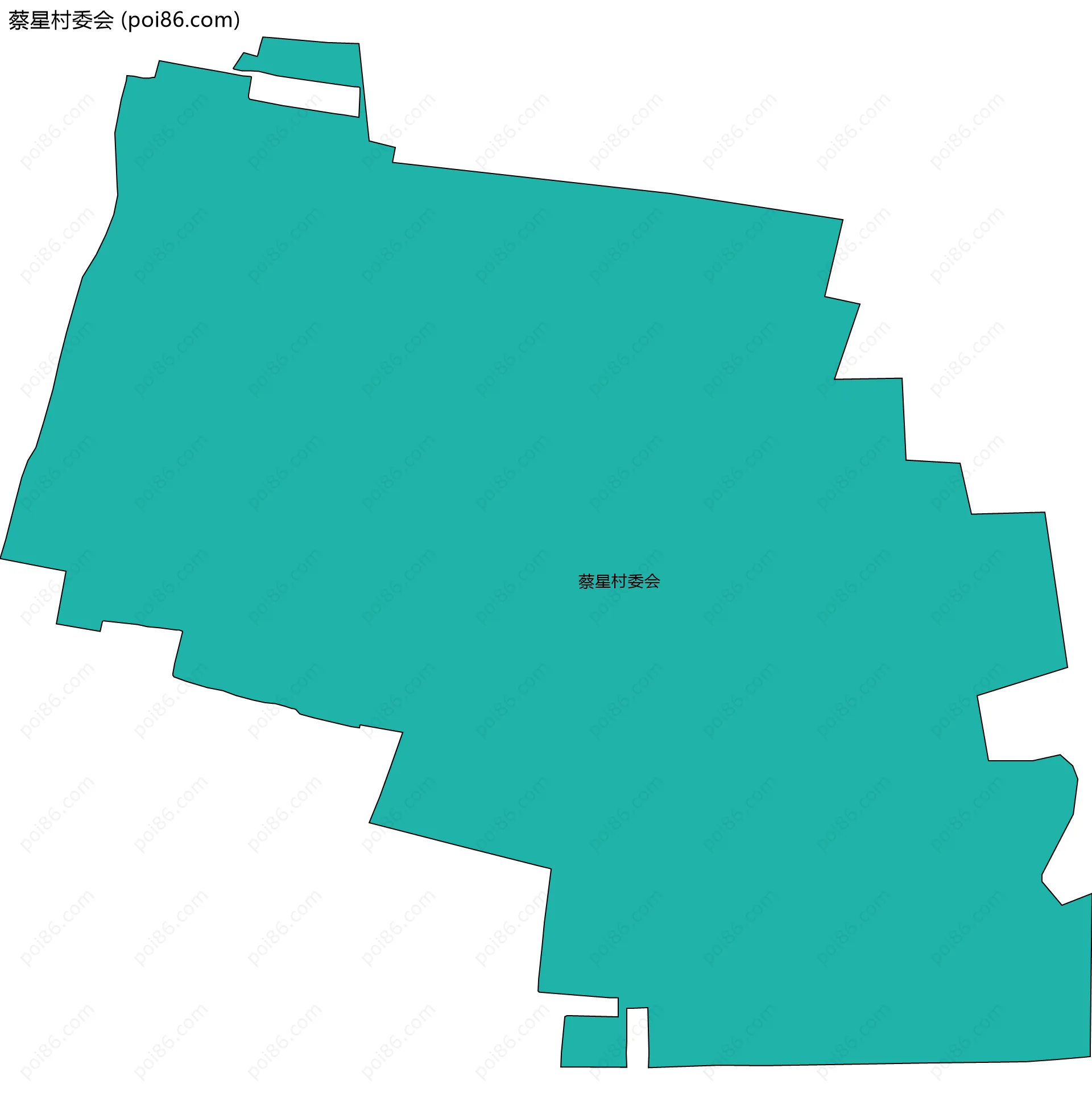 蔡星村委会边界地图