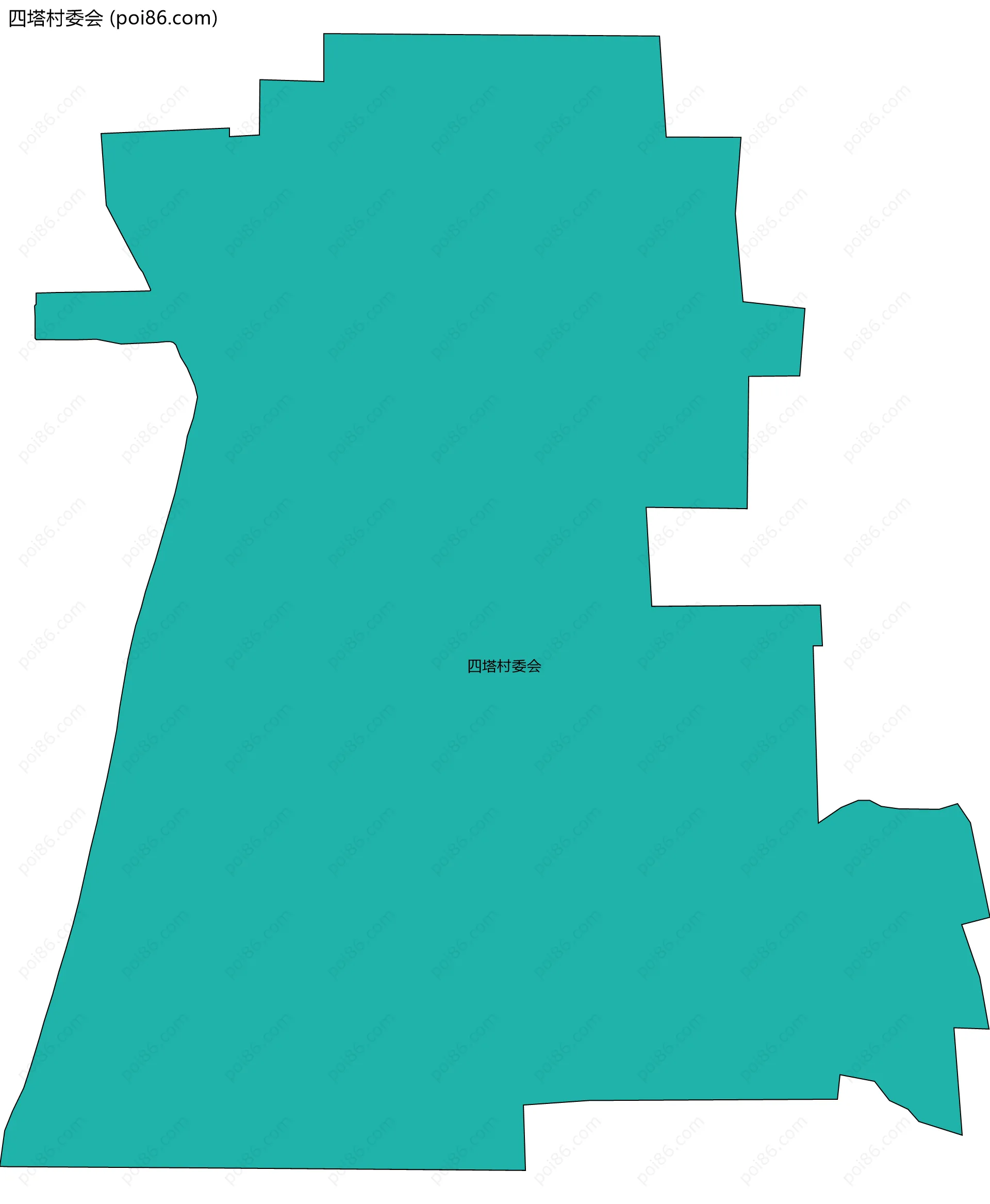 四塔村委会边界地图