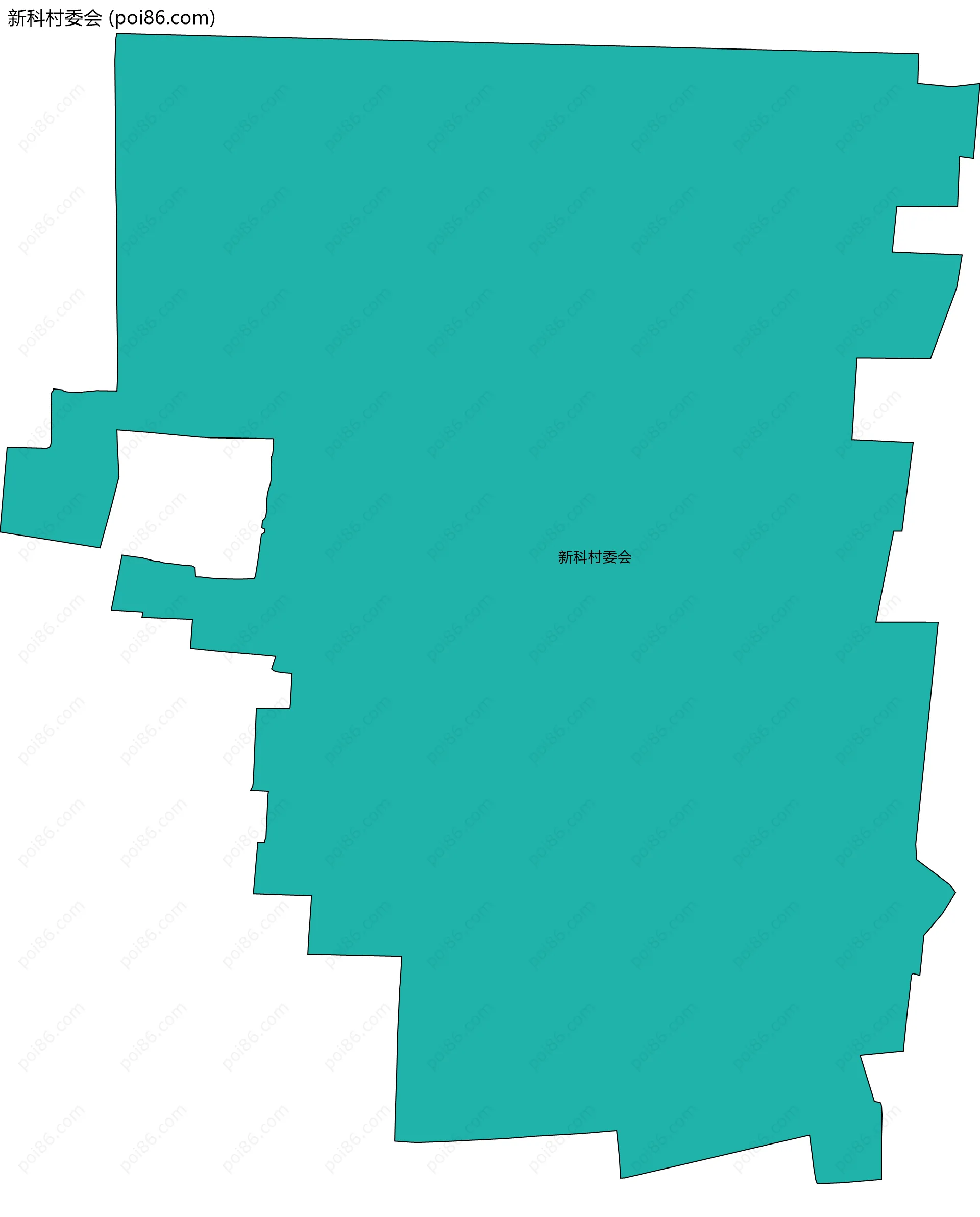 新科村委会边界地图