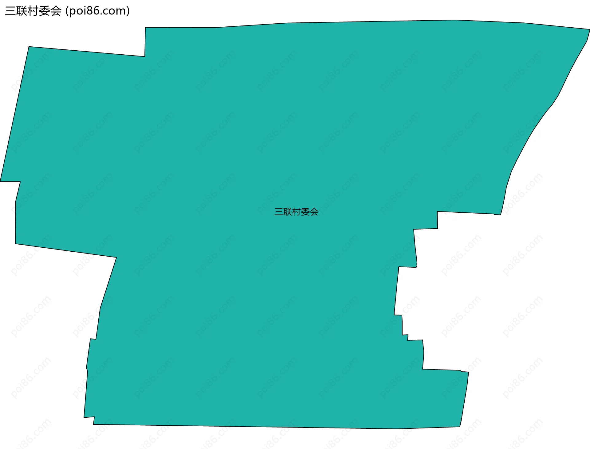 三联村委会边界地图