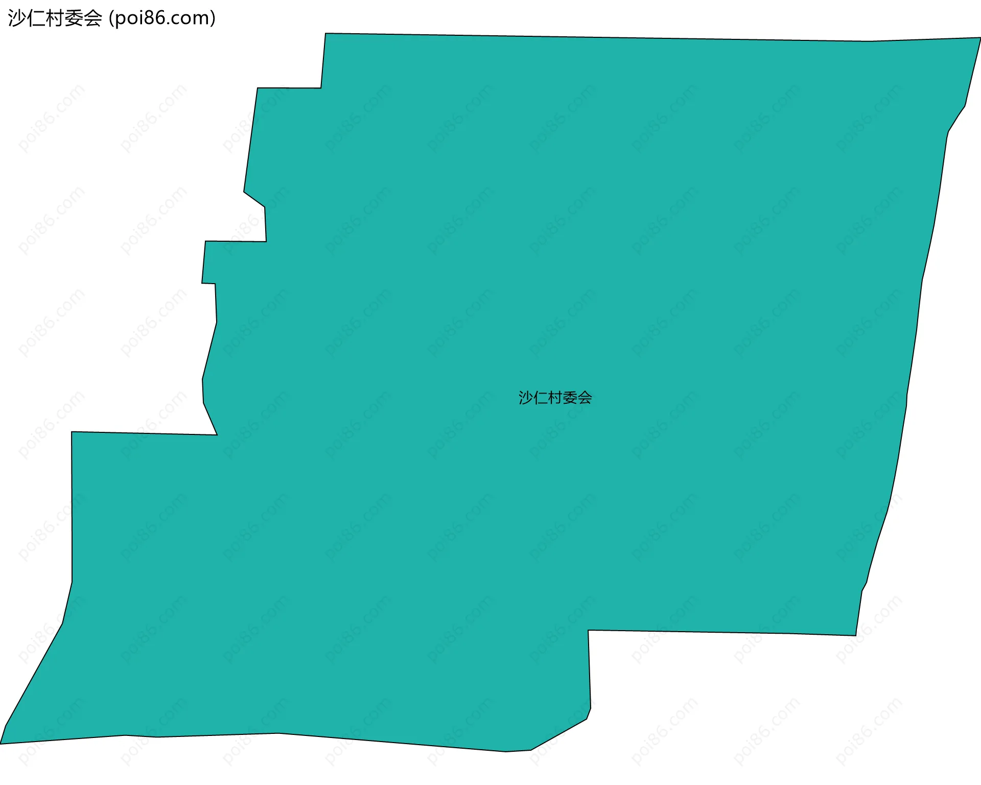 沙仁村委会边界地图