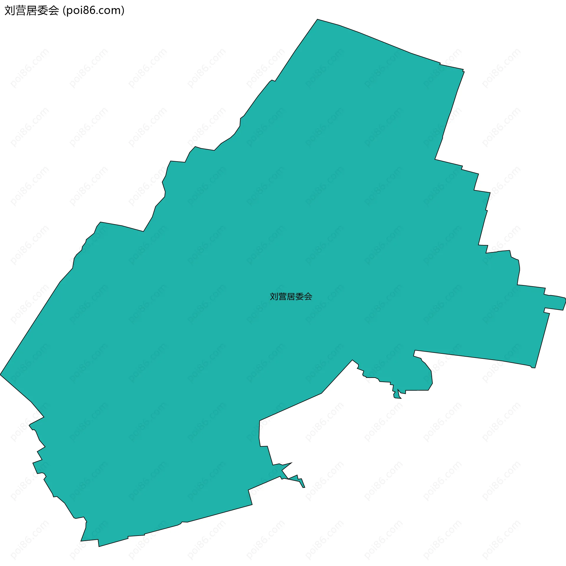刘营居委会边界地图
