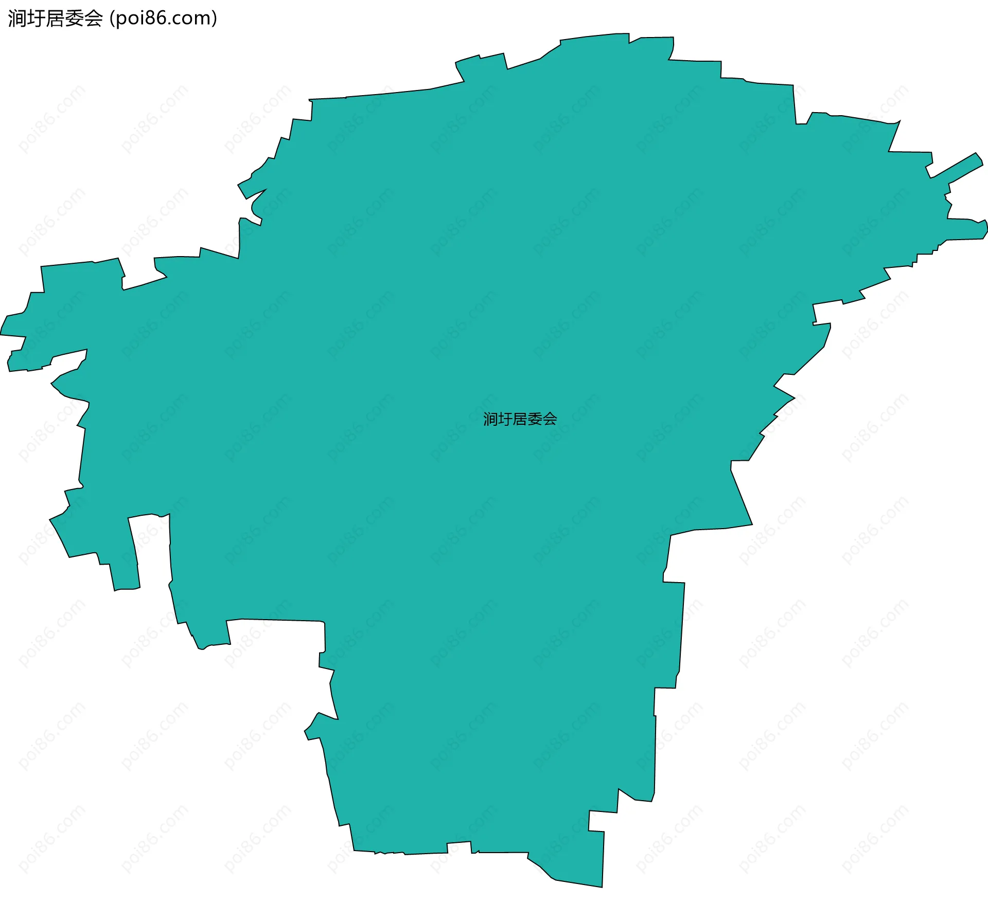 涧圩居委会边界地图