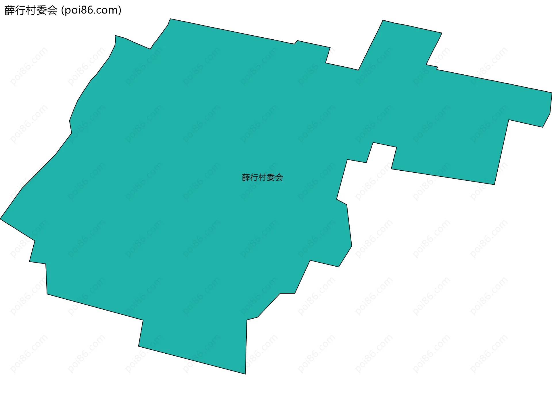 薛行村委会边界地图