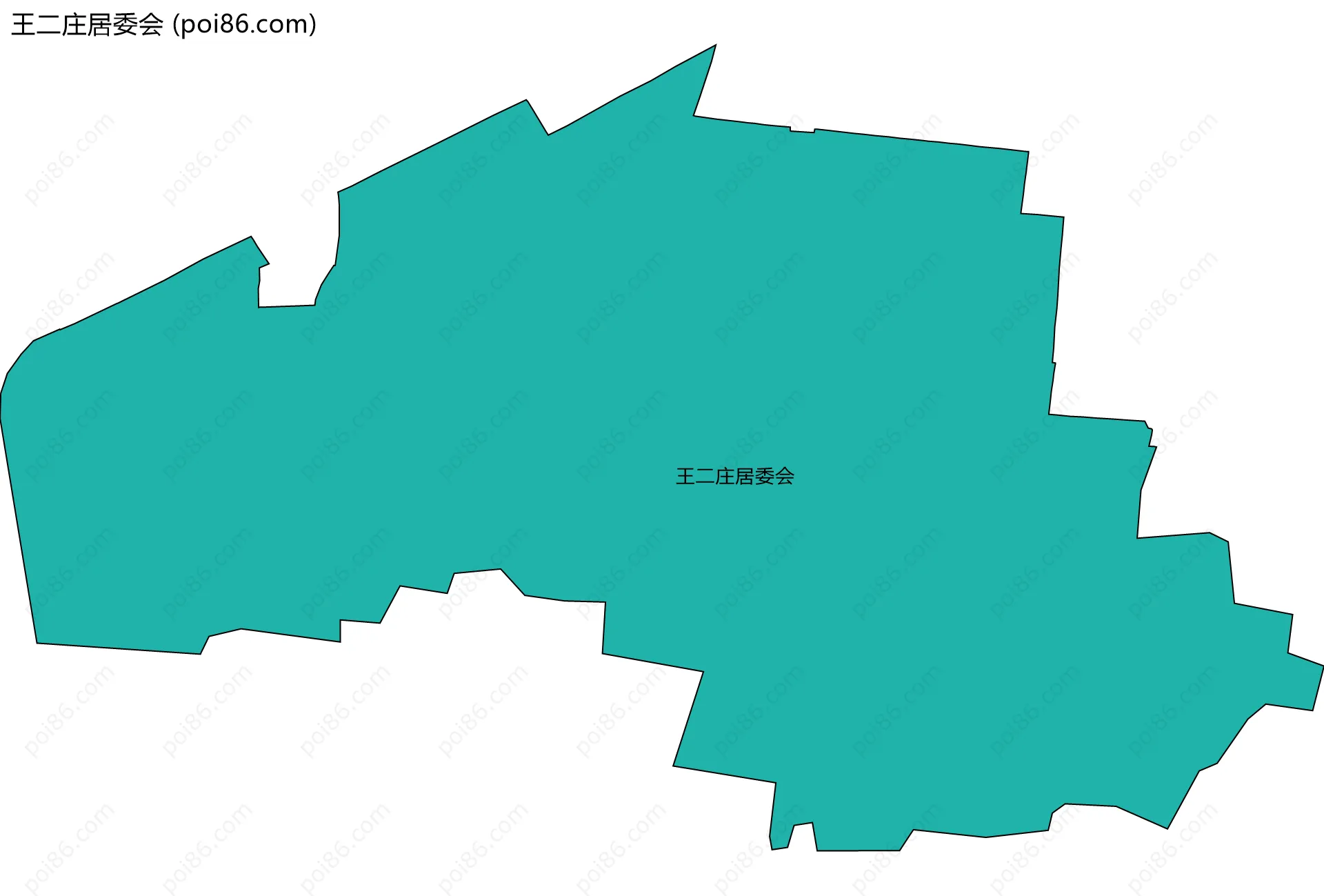 王二庄居委会边界地图