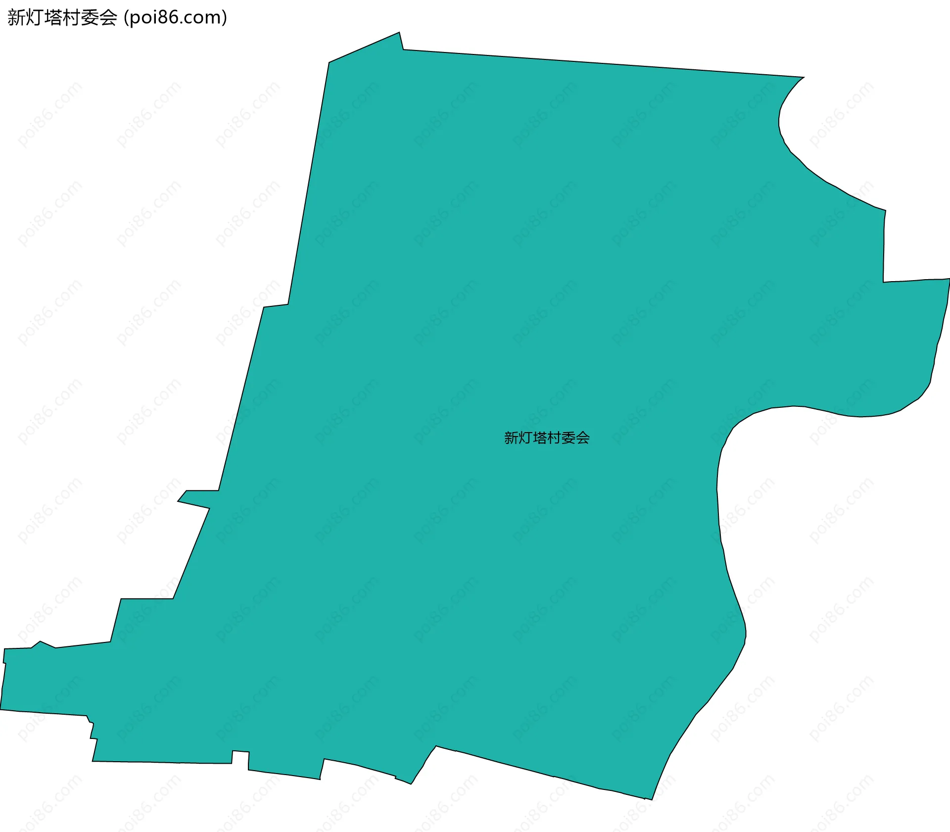 新灯塔村委会边界地图