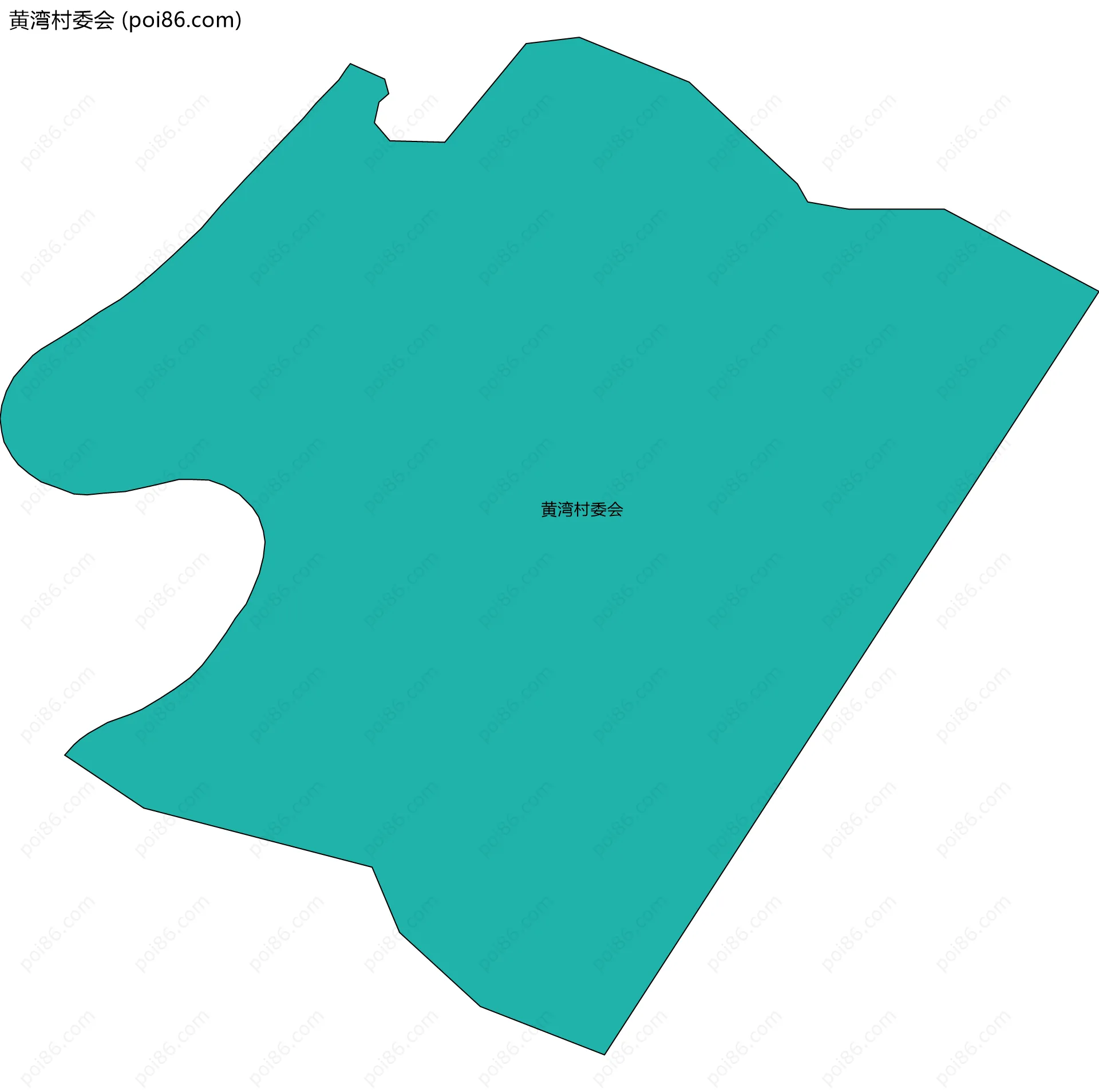 黄湾村委会边界地图