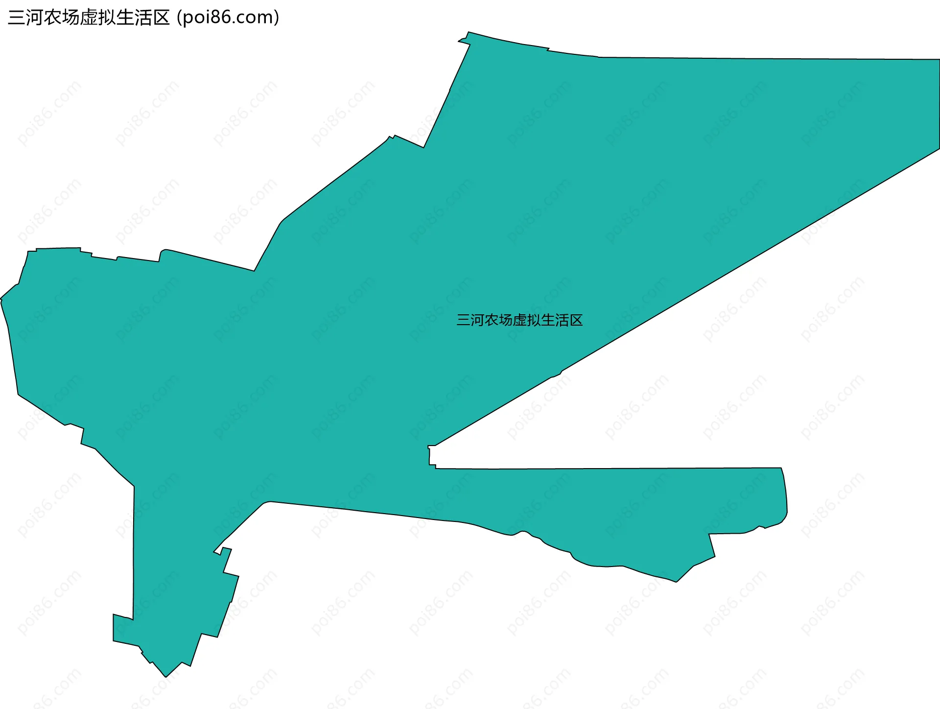 三河农场虚拟生活区边界地图