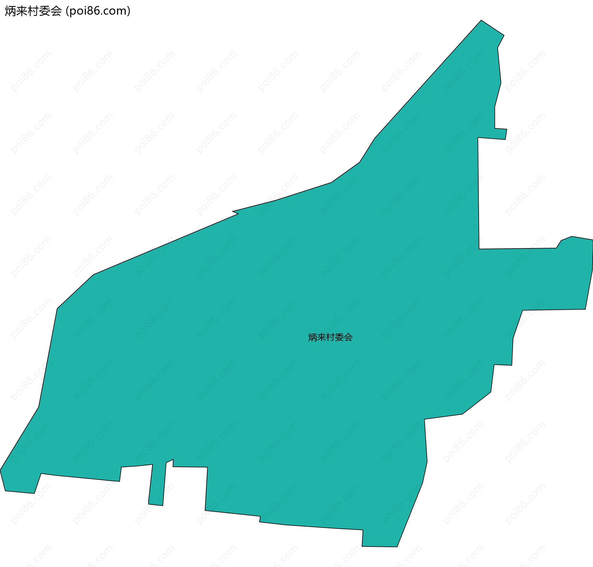 炳来村委会边界地图
