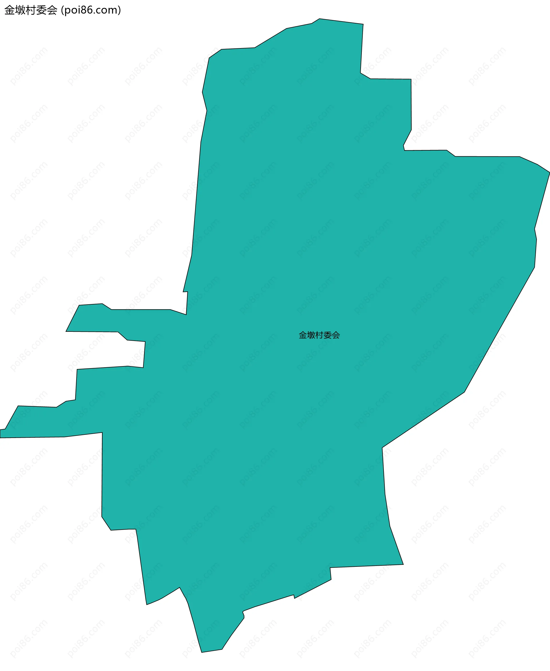 金墩村委会边界地图