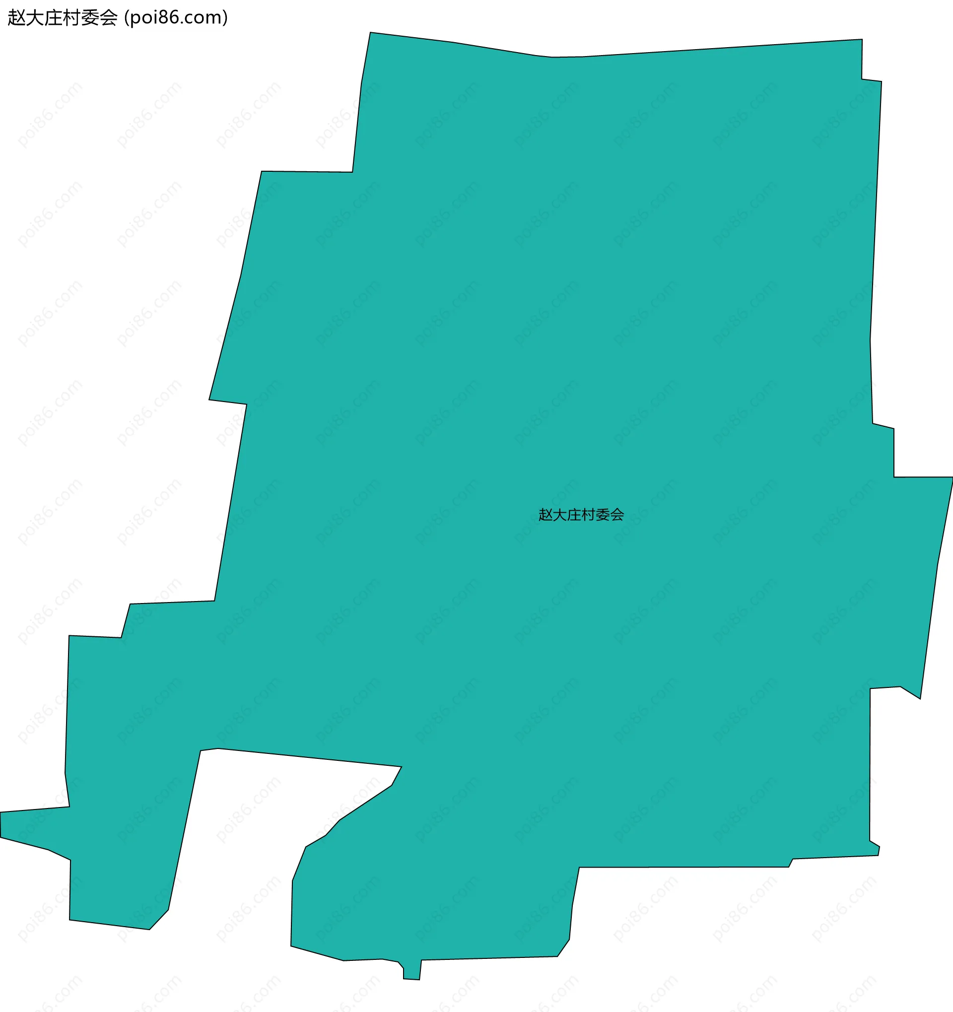 赵大庄村委会边界地图