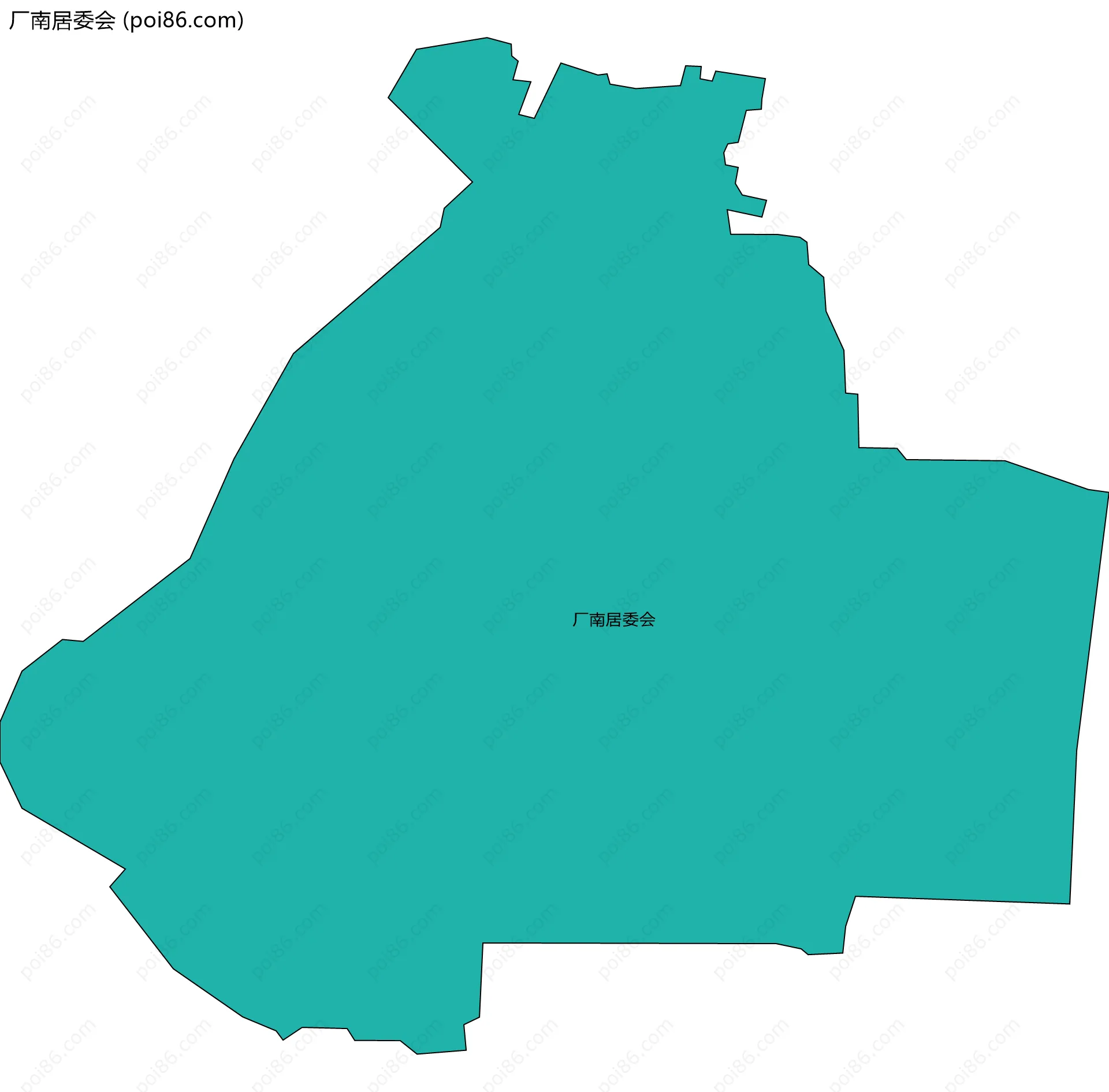 厂南居委会边界地图