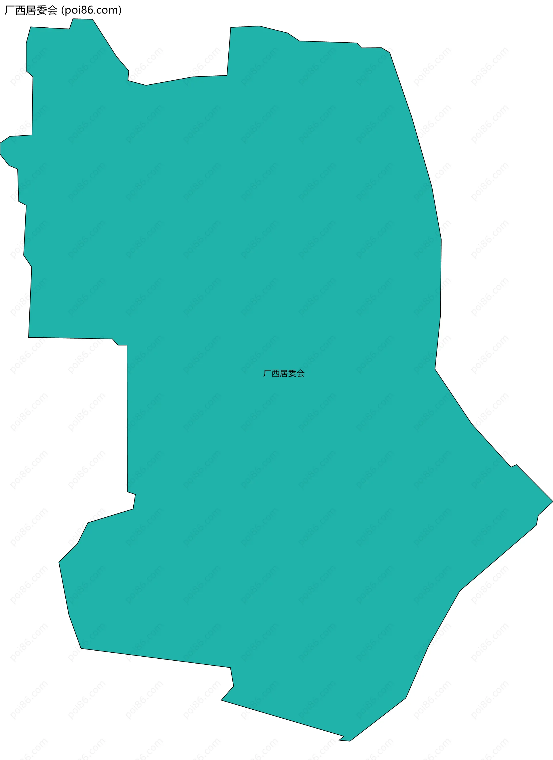 厂西居委会边界地图