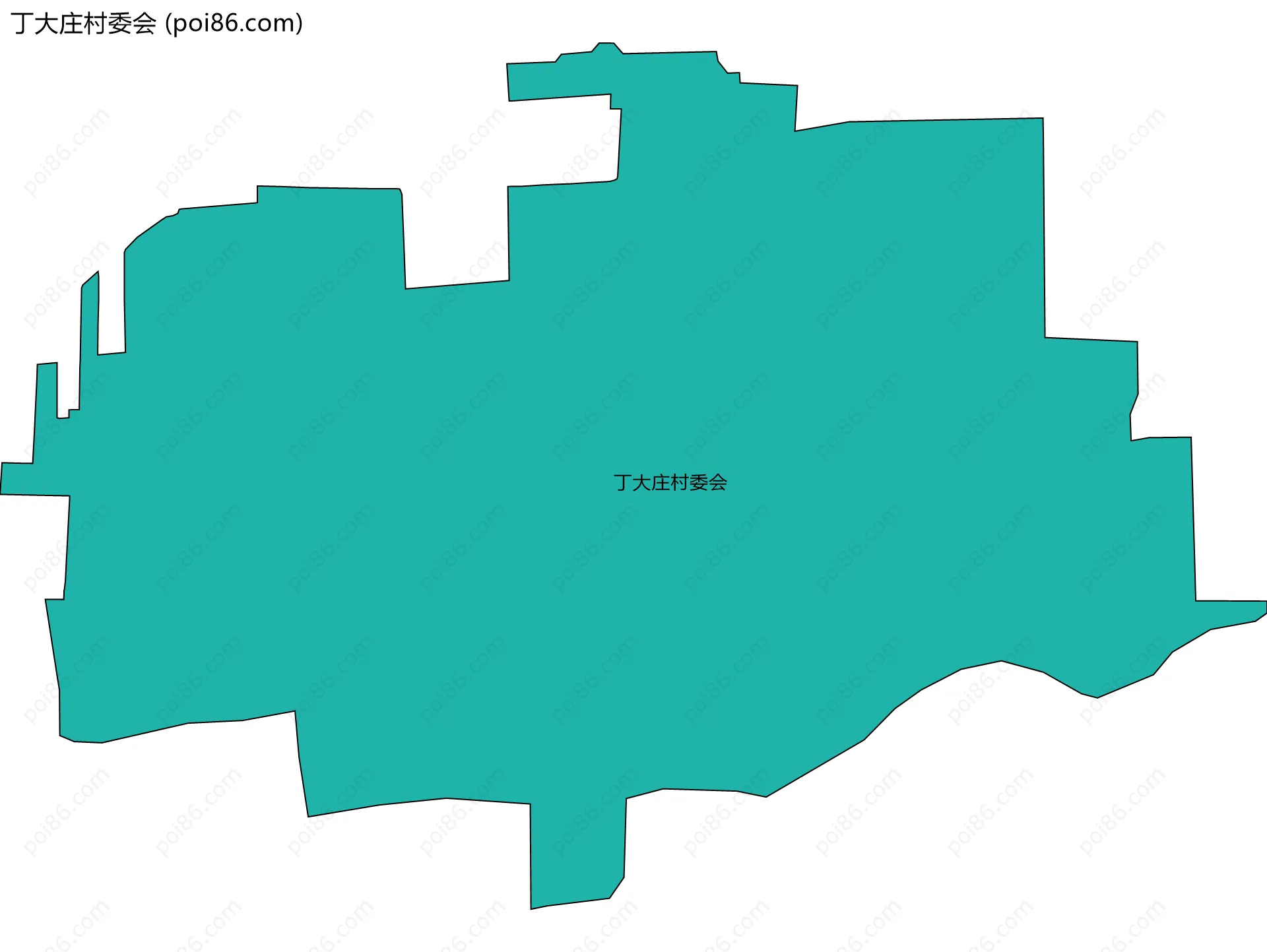 丁大庄村委会边界地图