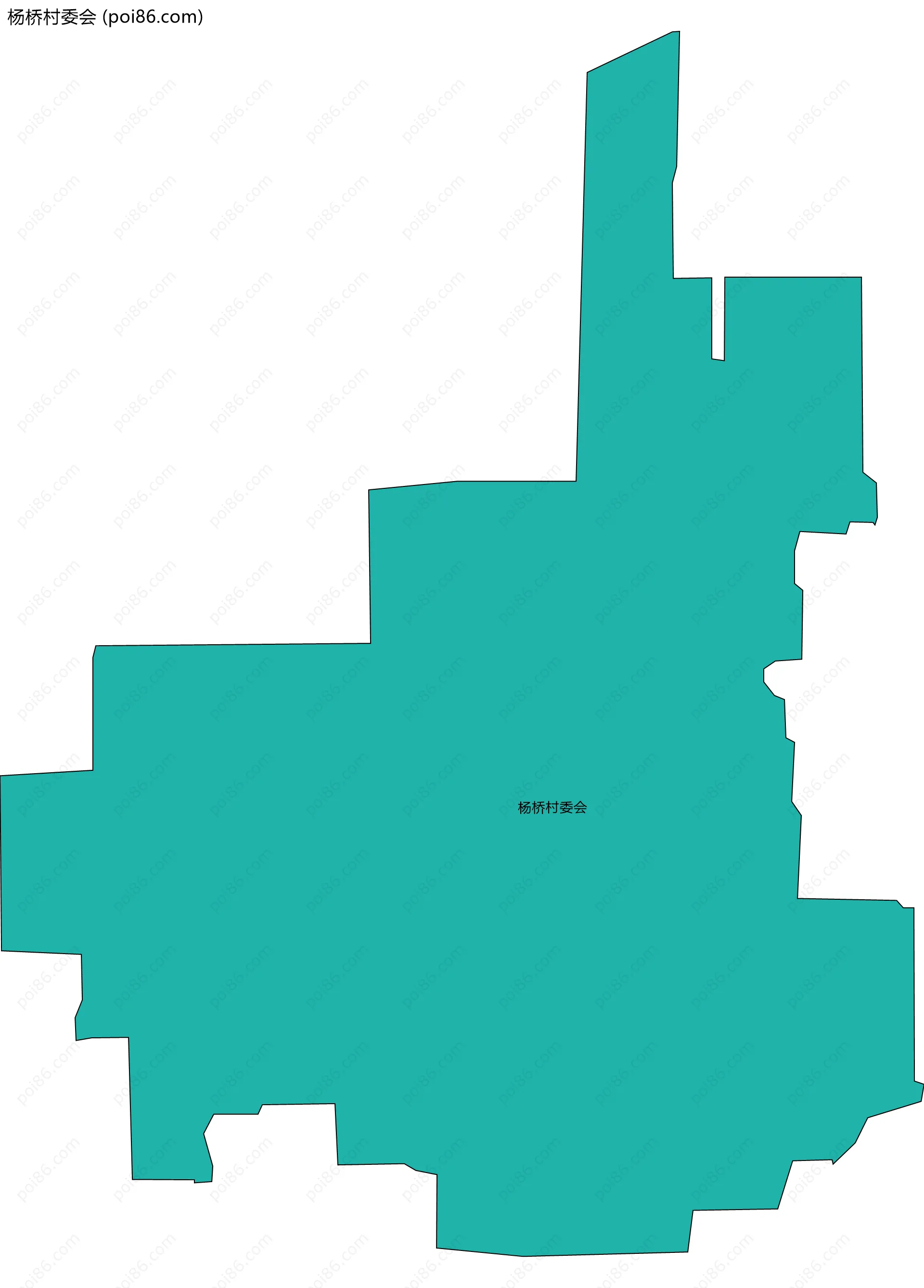 杨桥村委会边界地图