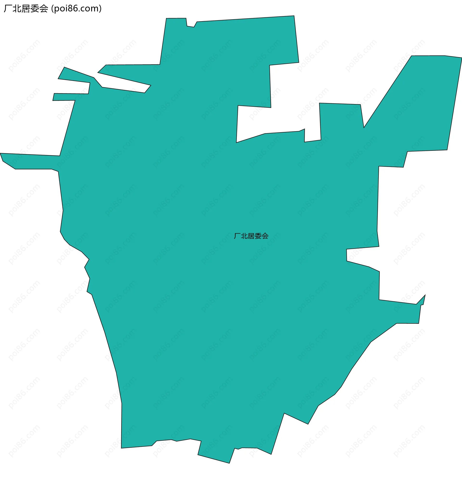 厂北居委会边界地图
