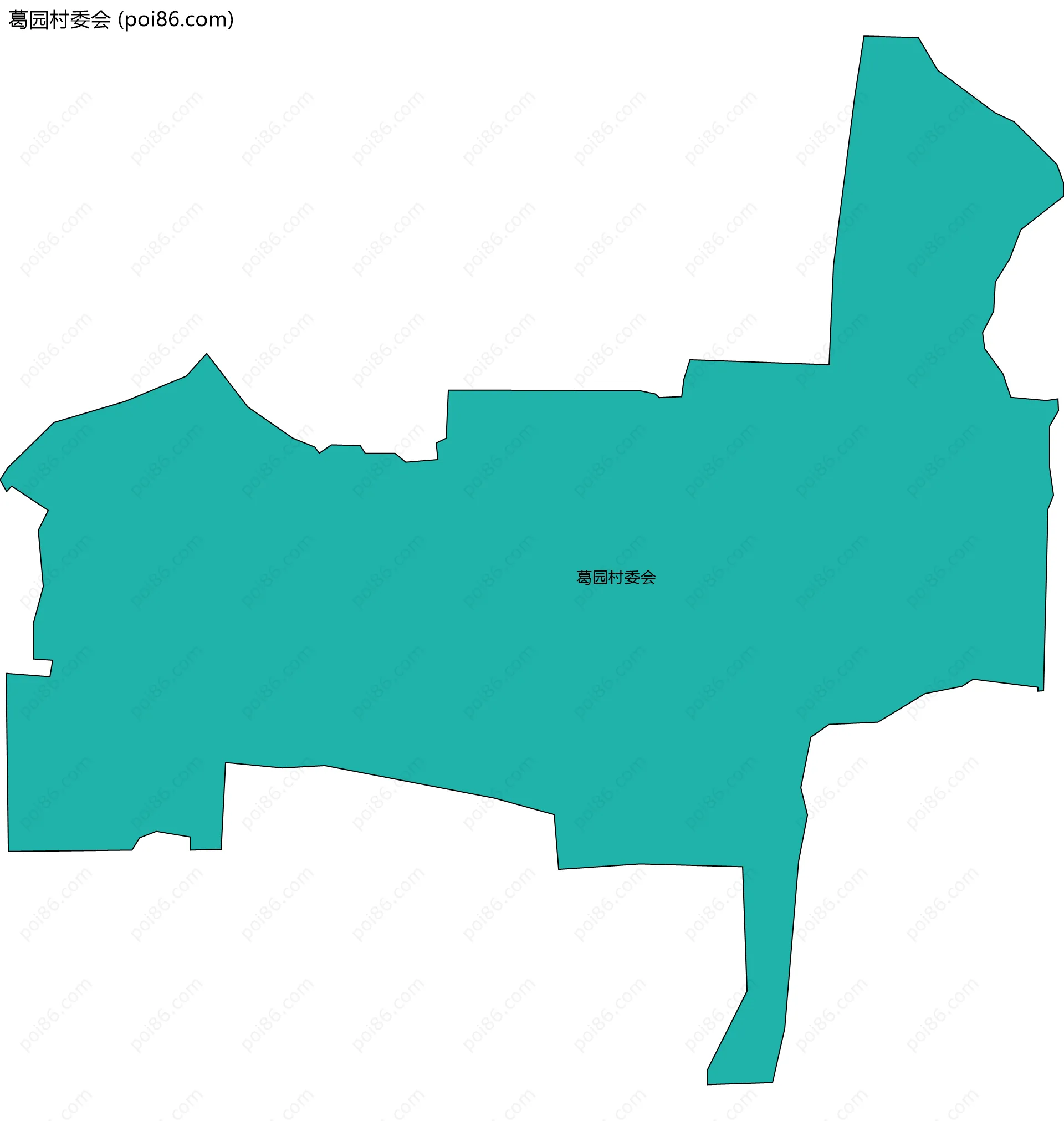 葛园村委会边界地图