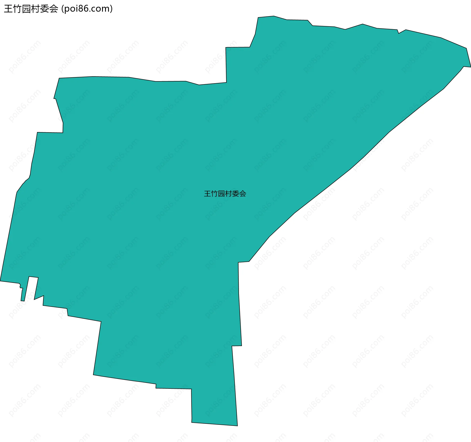 王竹园村委会边界地图