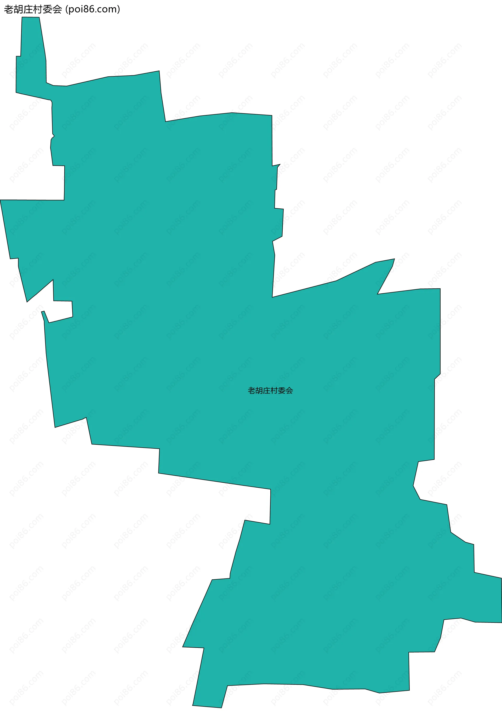 老胡庄村委会边界地图