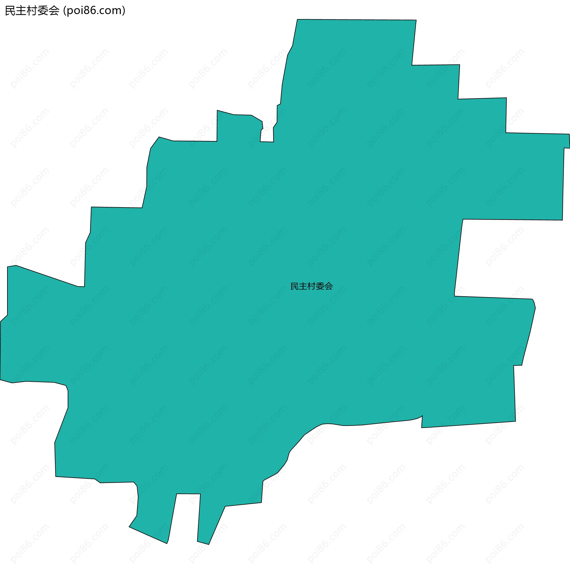 民主村委会边界地图