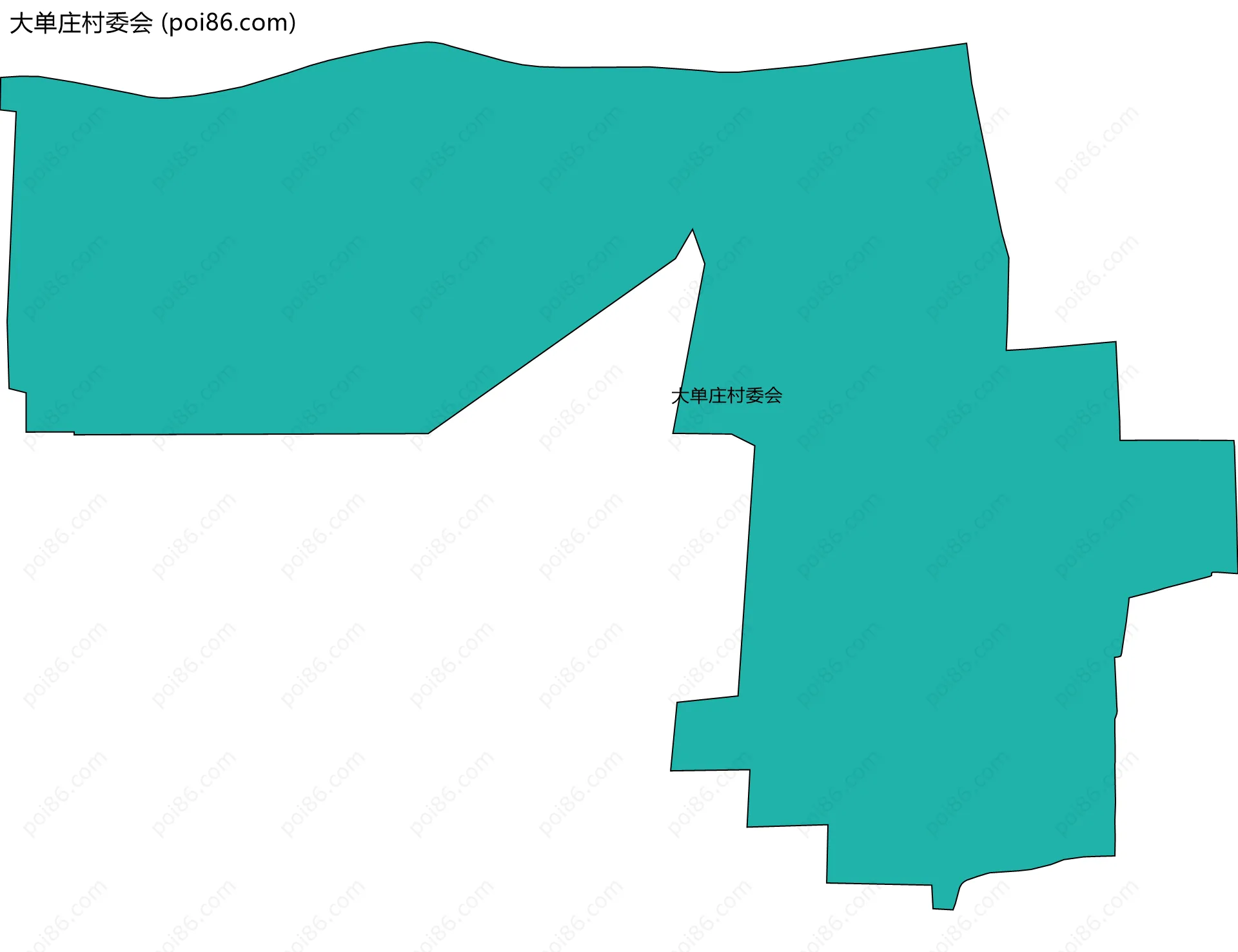 大单庄村委会边界地图