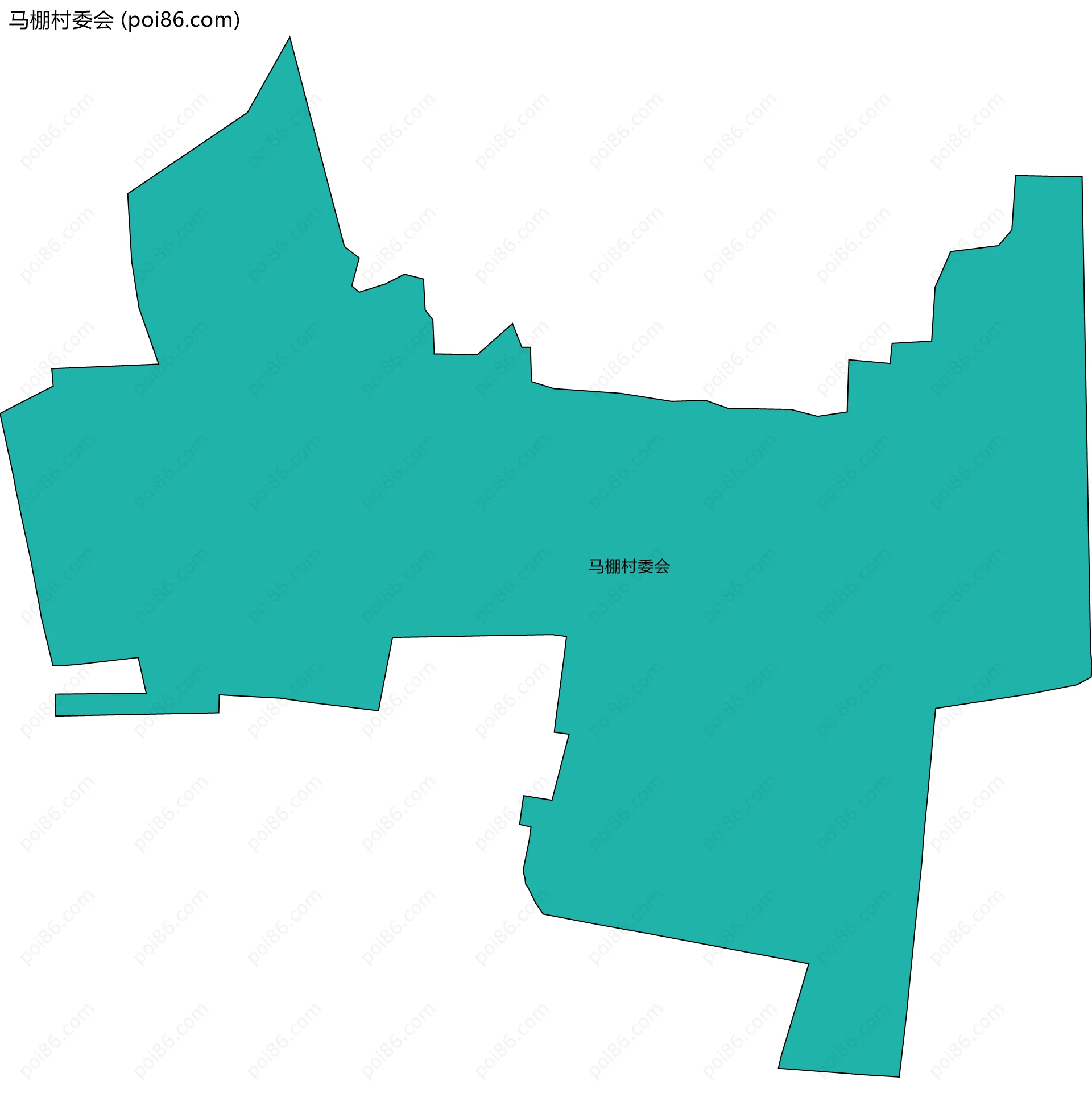 马棚村委会边界地图