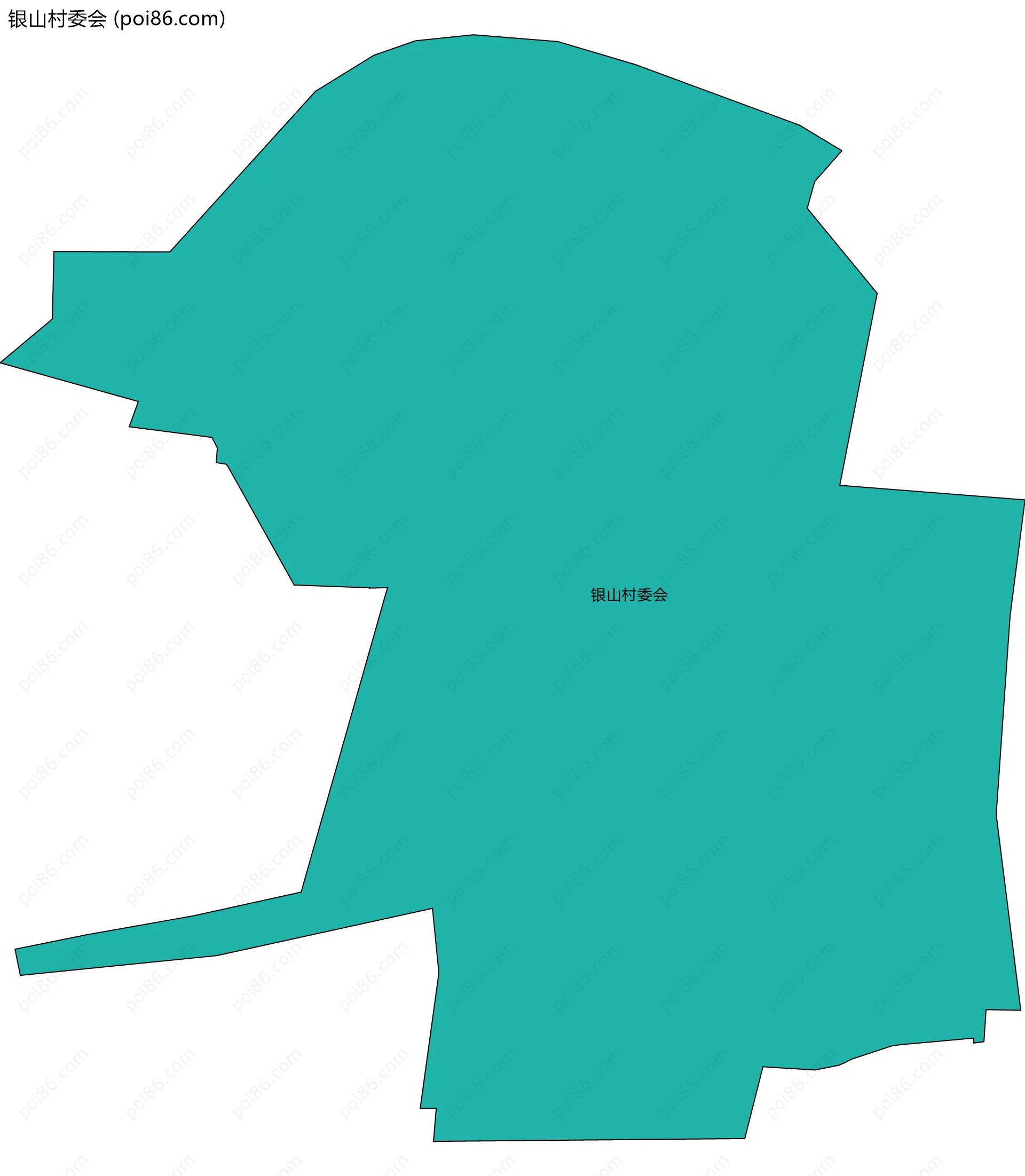 银山村委会边界地图