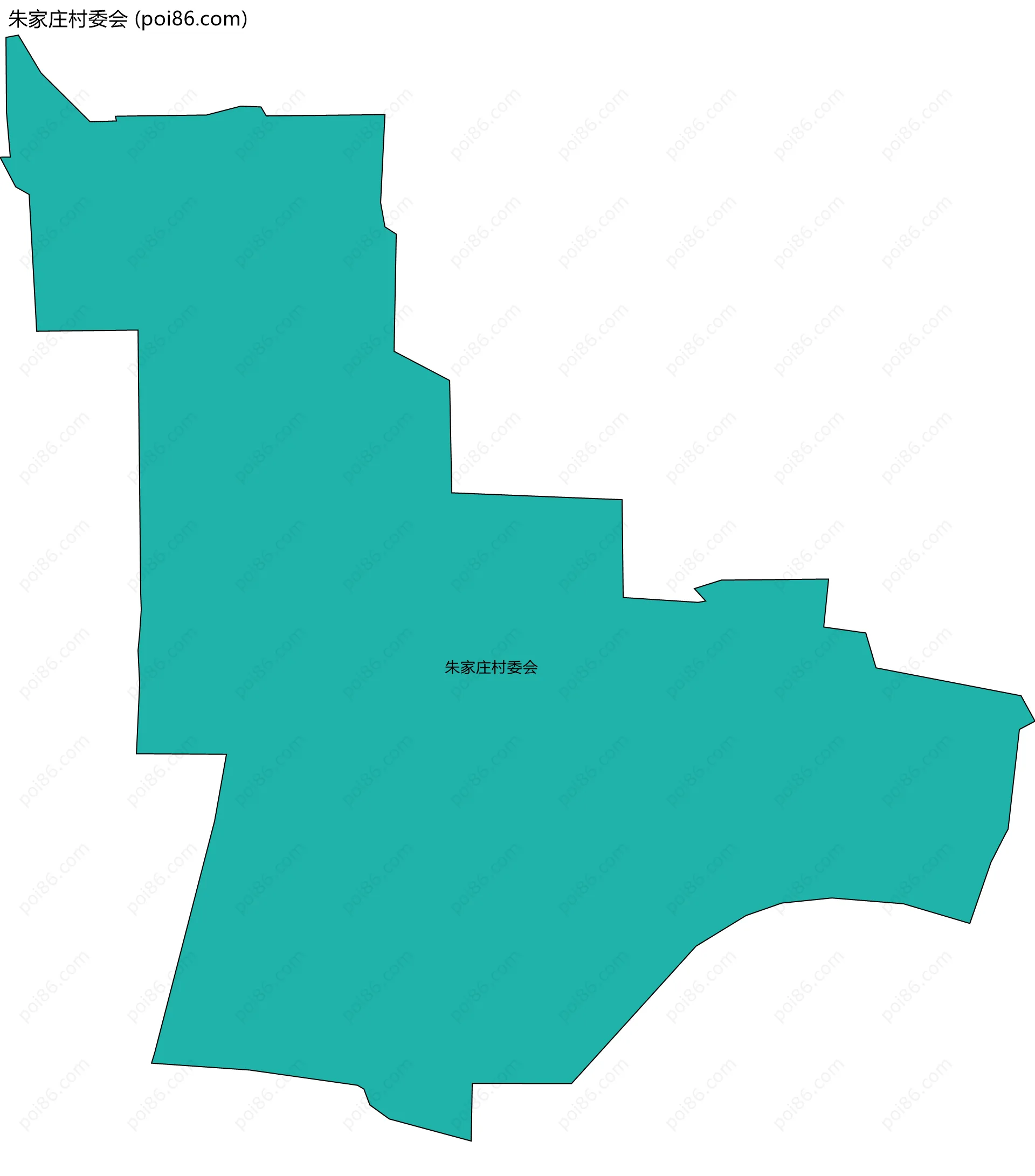 朱家庄村委会边界地图