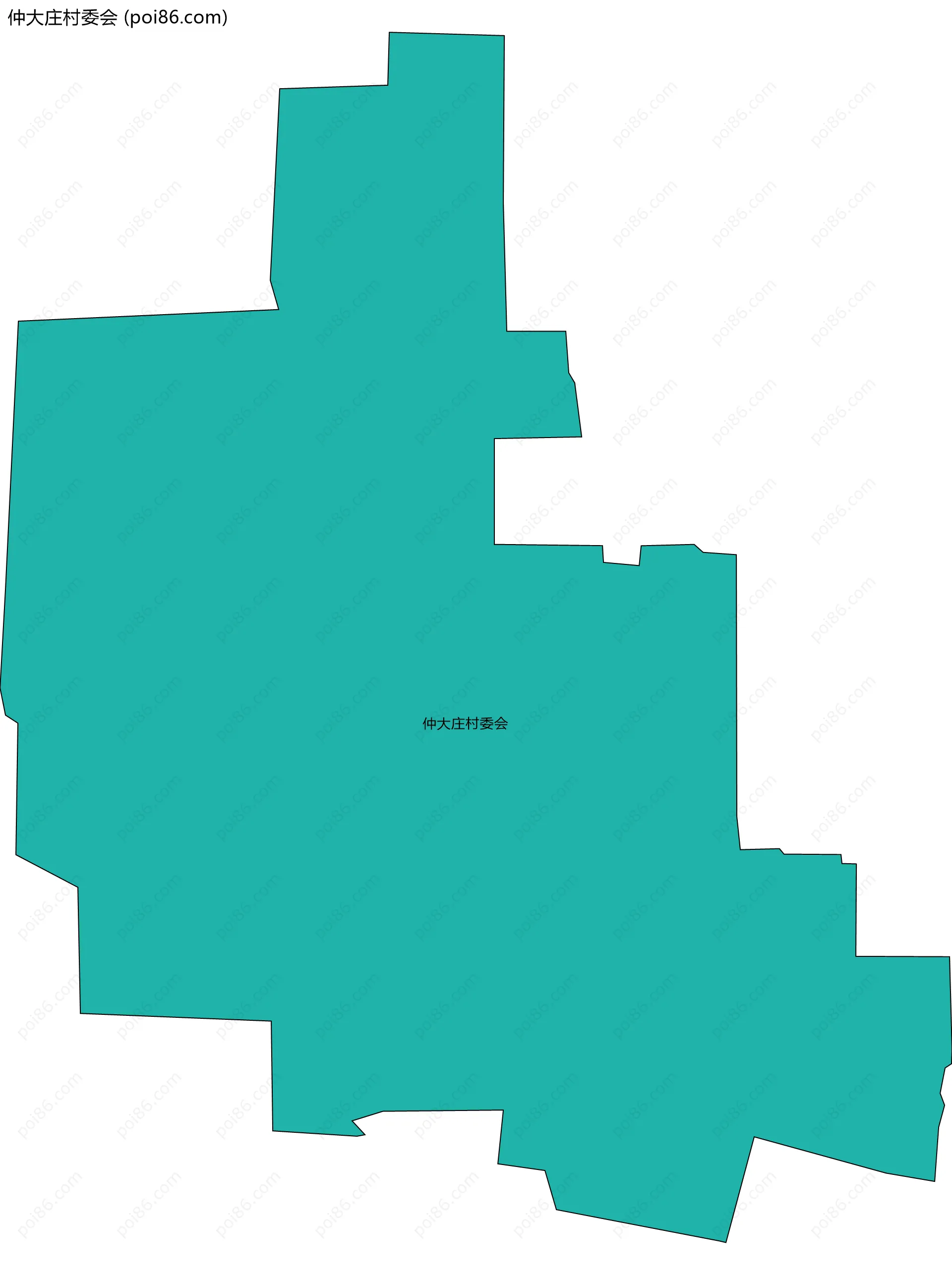 仲大庄村委会边界地图