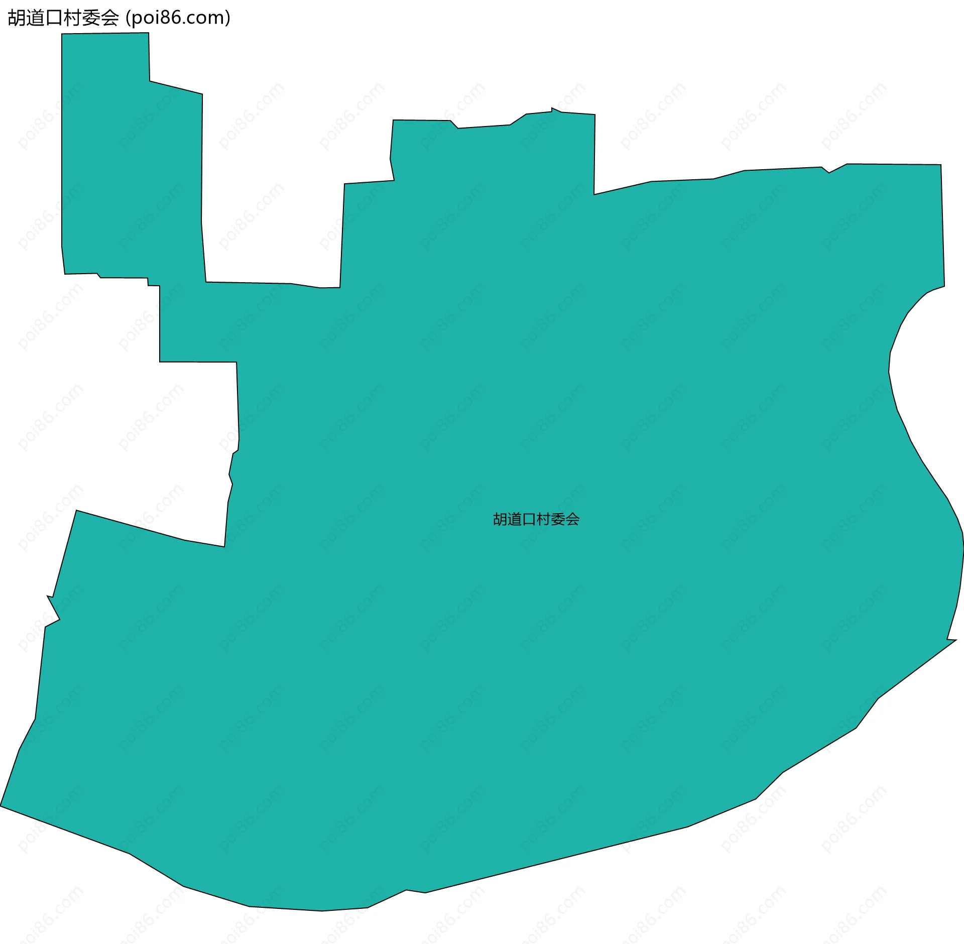 胡道口村委会边界地图
