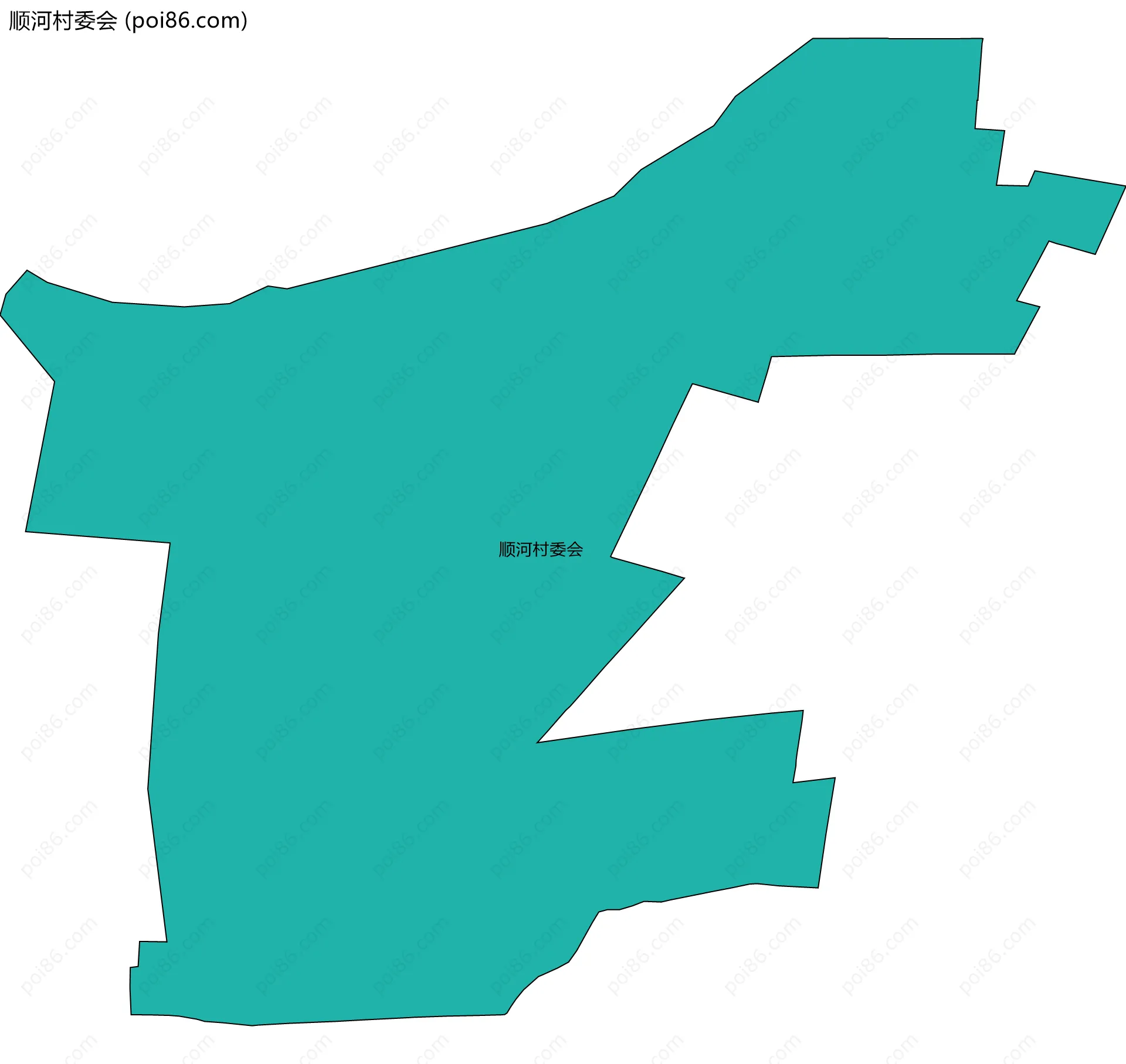 顺河村委会边界地图