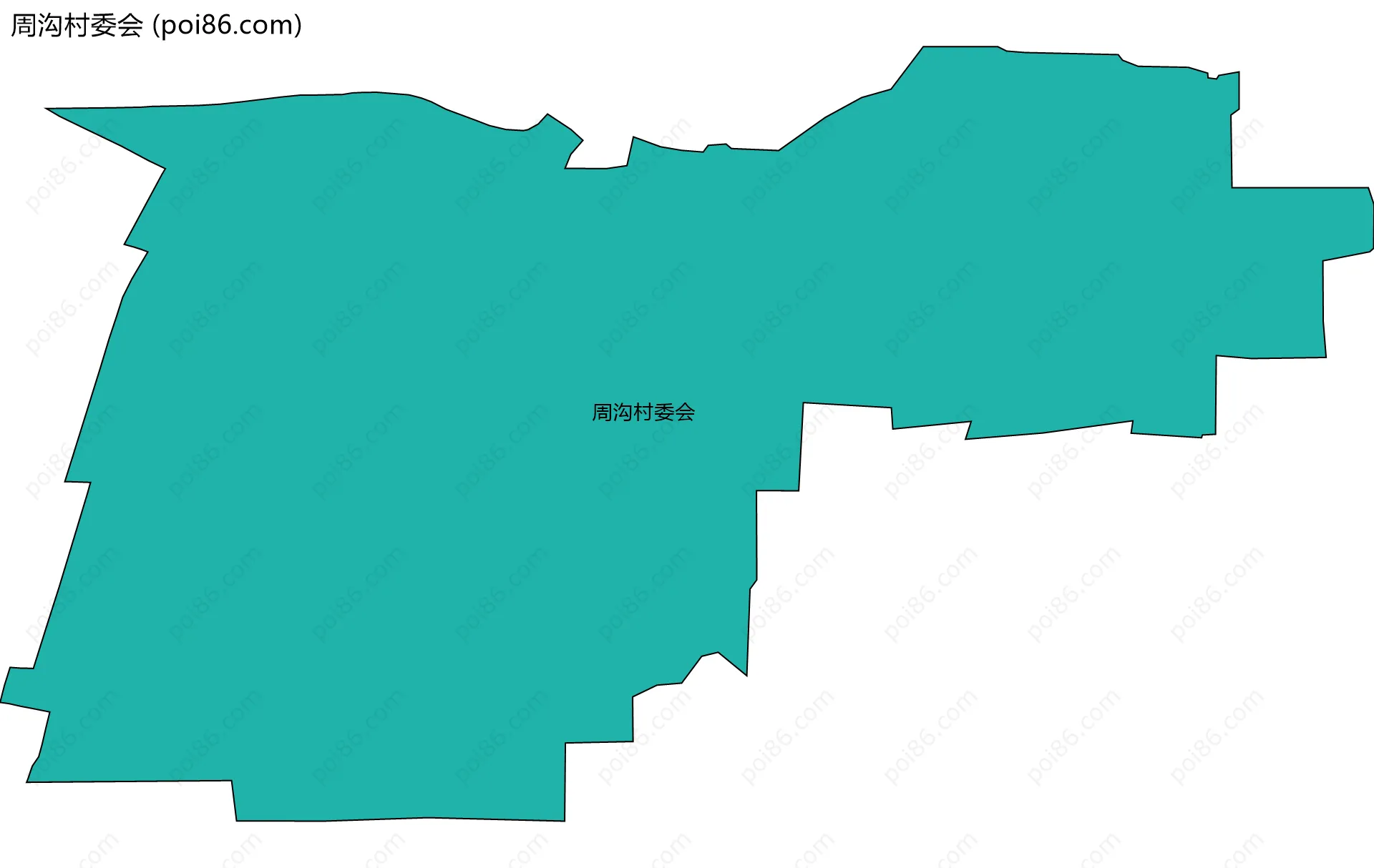 周沟村委会边界地图