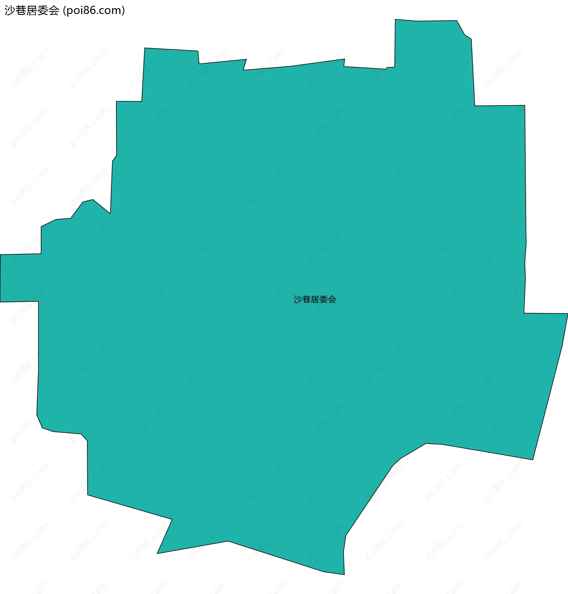 沙巷居委会边界地图