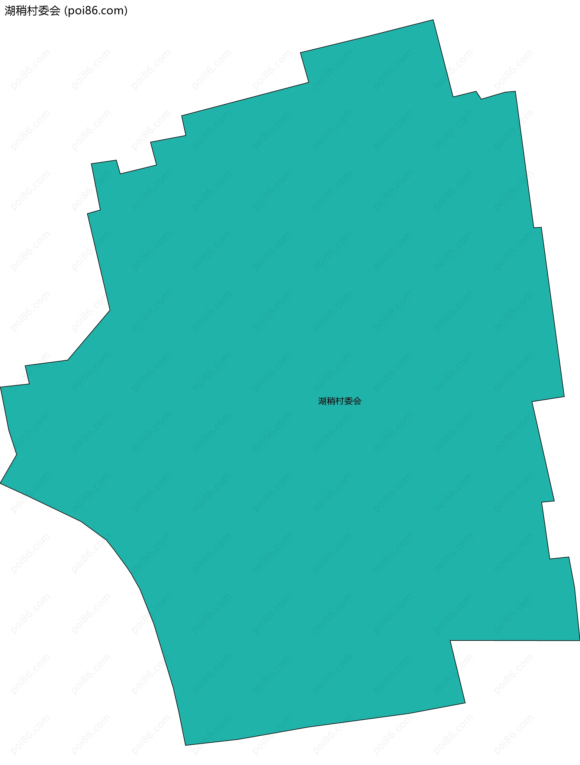 湖稍村委会边界地图