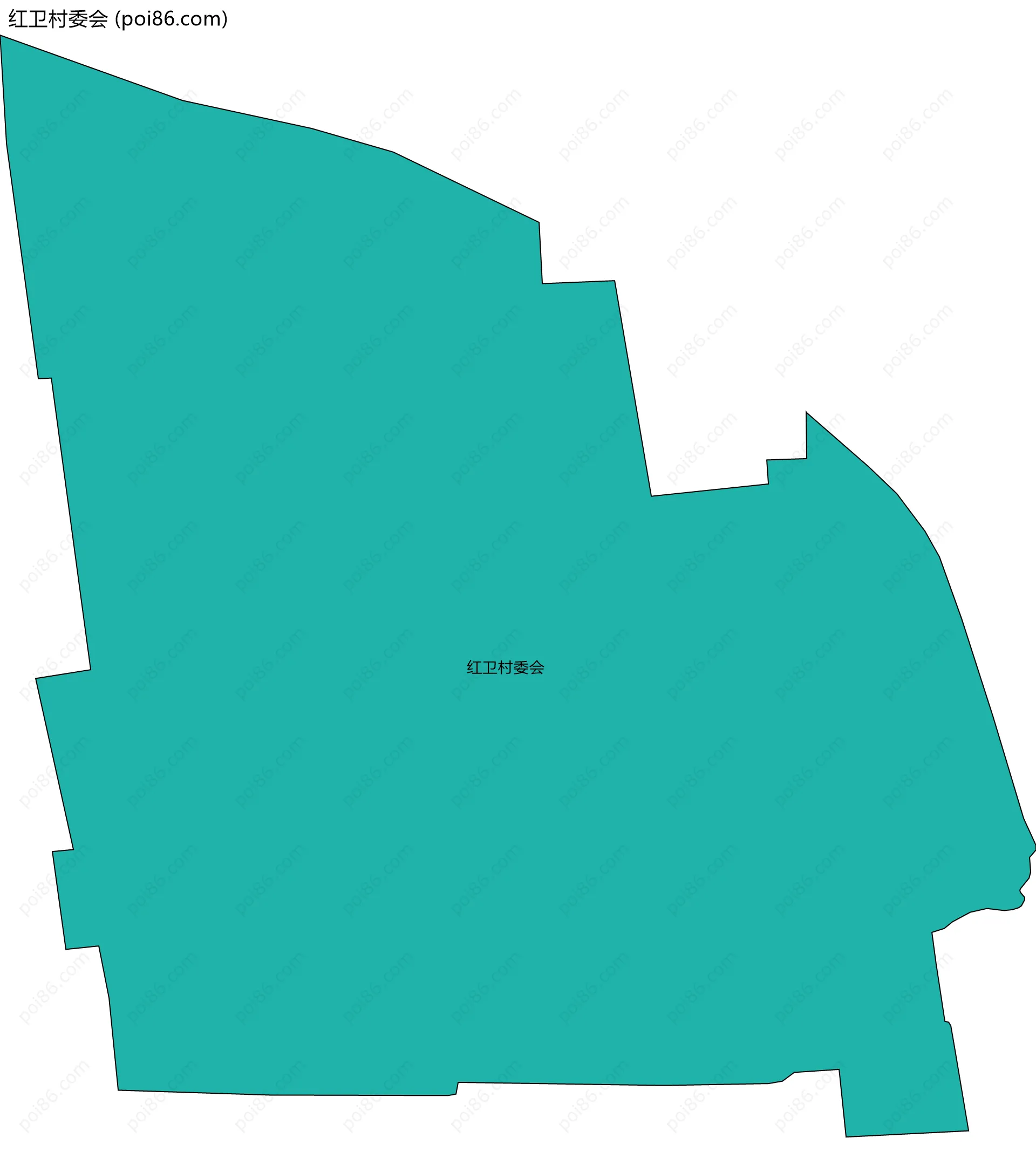 红卫村委会边界地图
