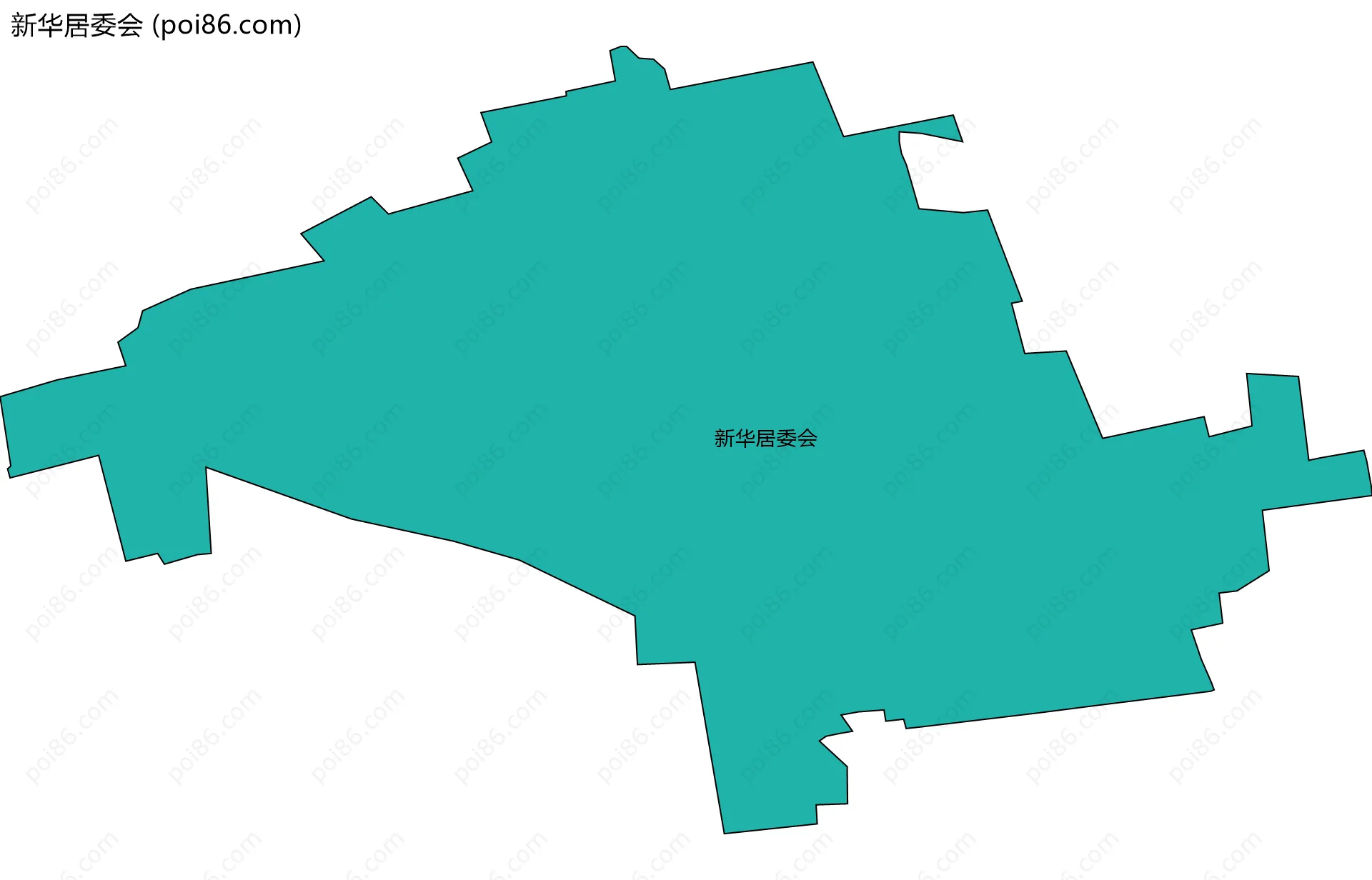 新华居委会边界地图