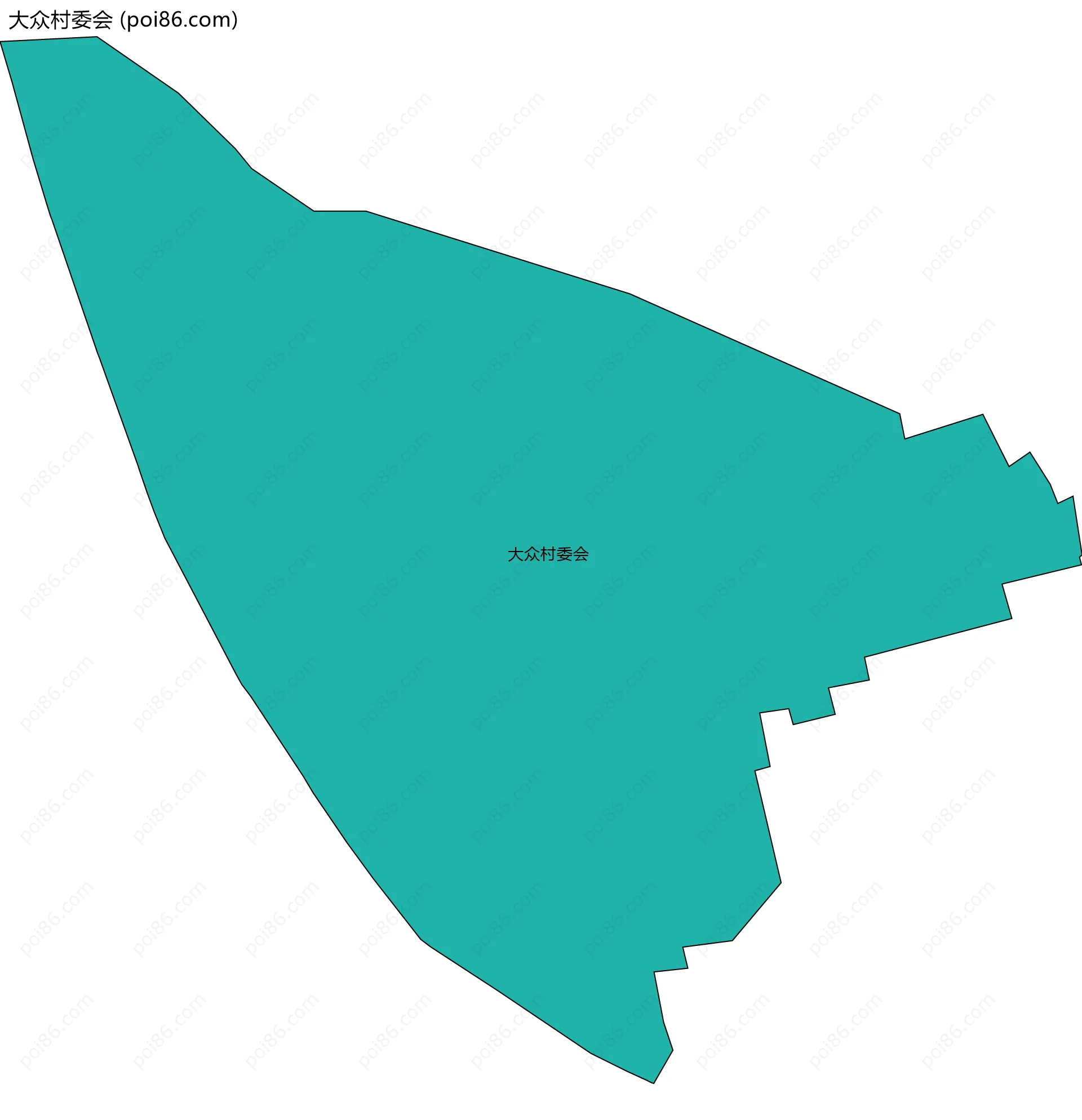 大众村委会边界地图