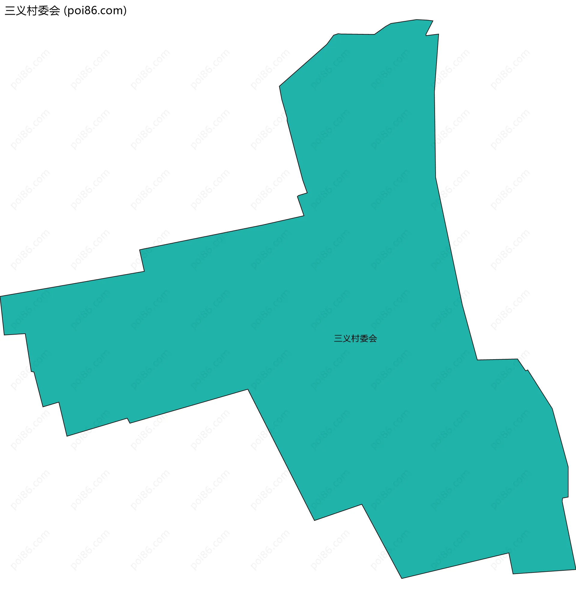 三义村委会边界地图