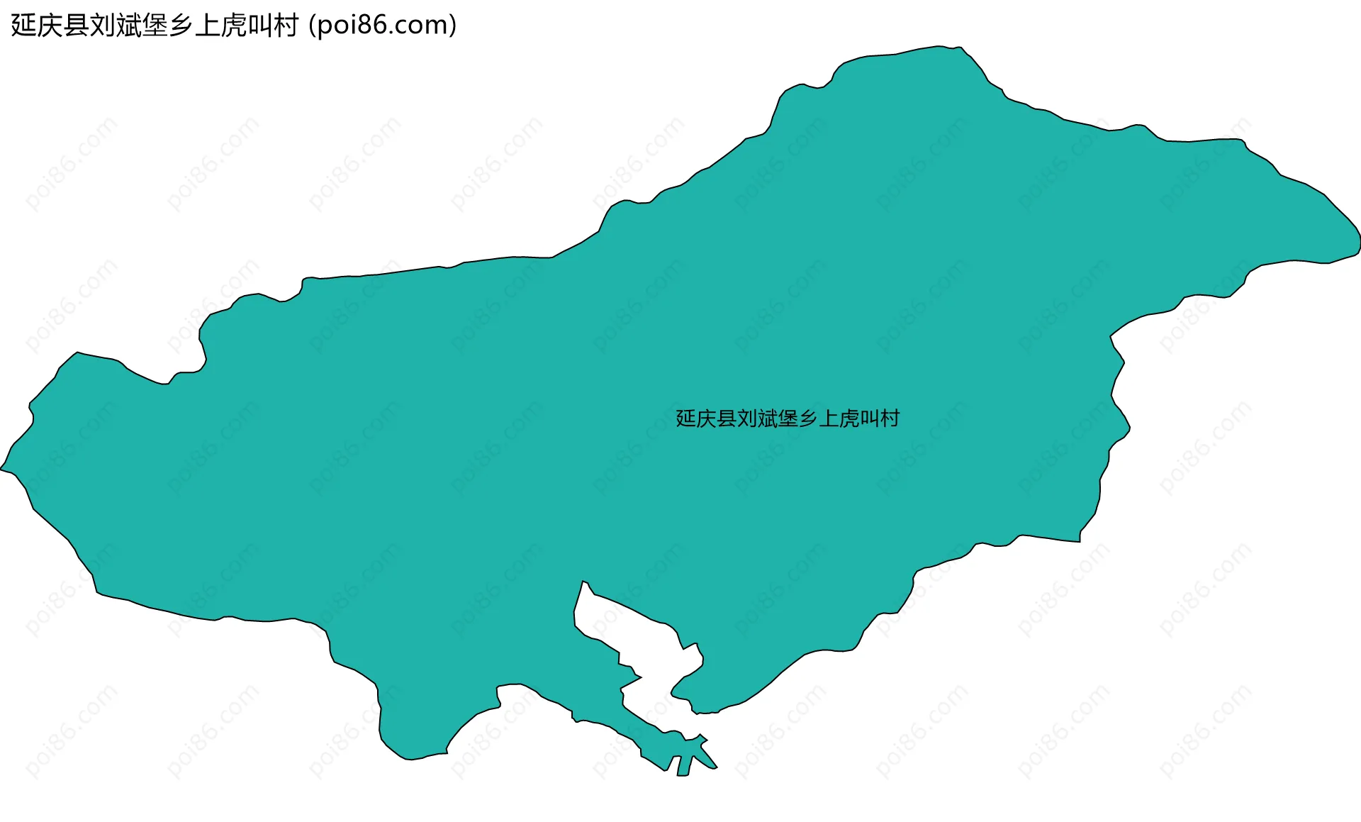 延庆县刘斌堡乡上虎叫村边界地图